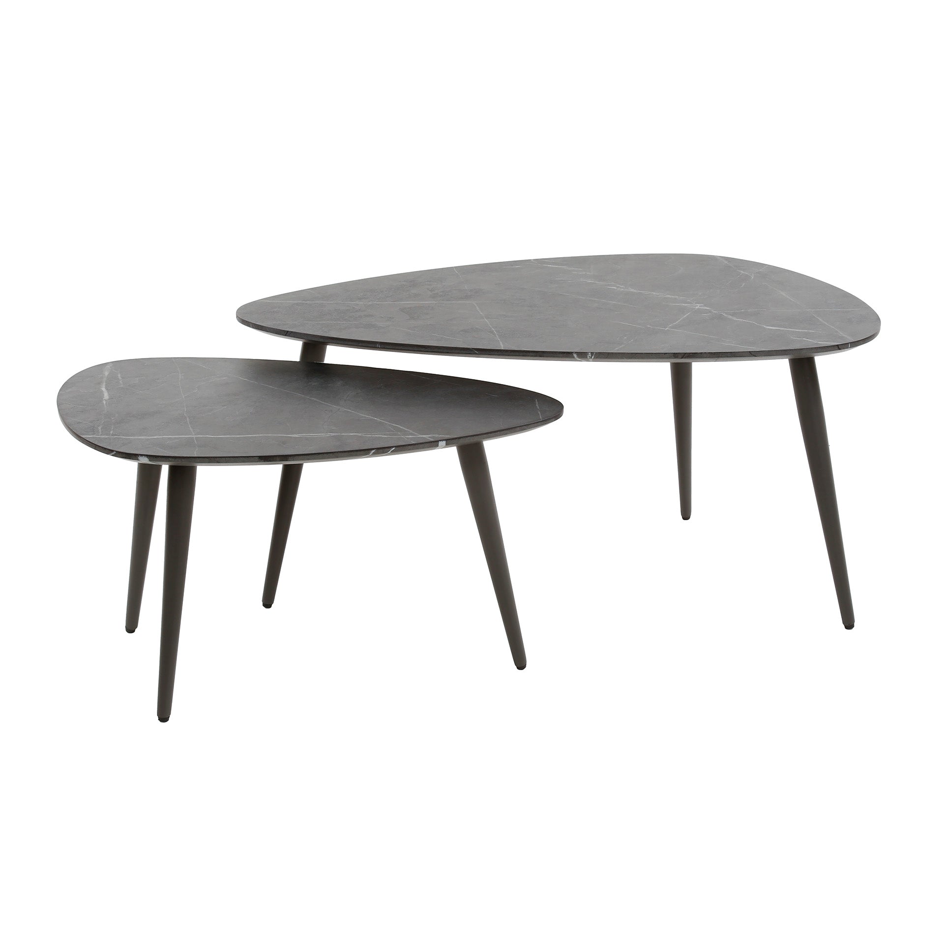 Salontafel Onyx peervormig set/2