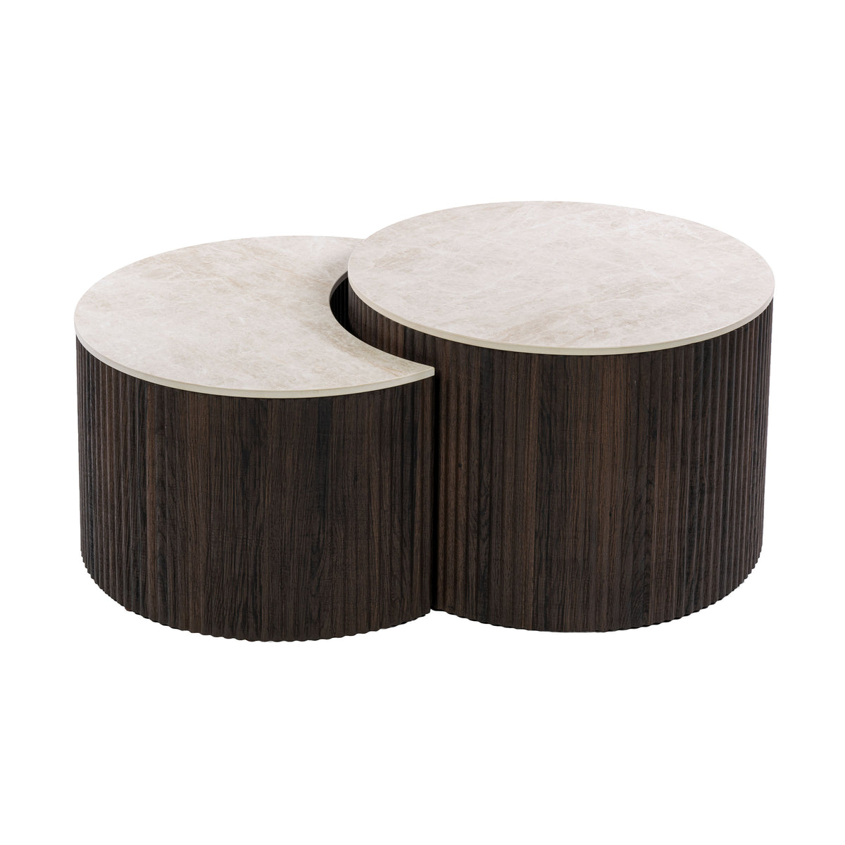 Salontafel Ceramo half rond set/2
