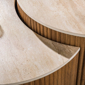 Salontafel Ceramo half rond set/2
