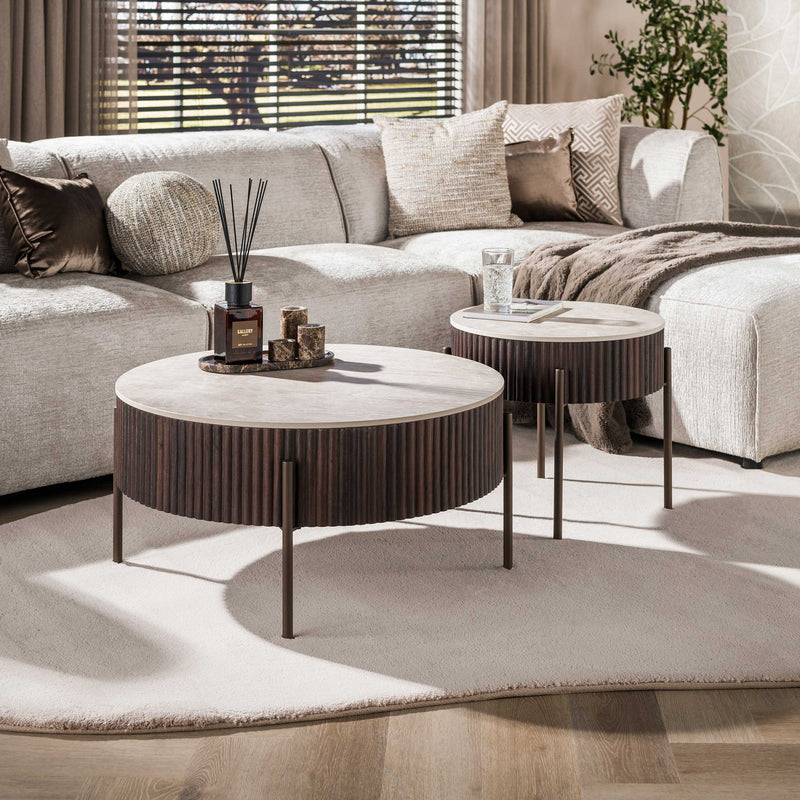 Salontafel Ceramo rond set/2