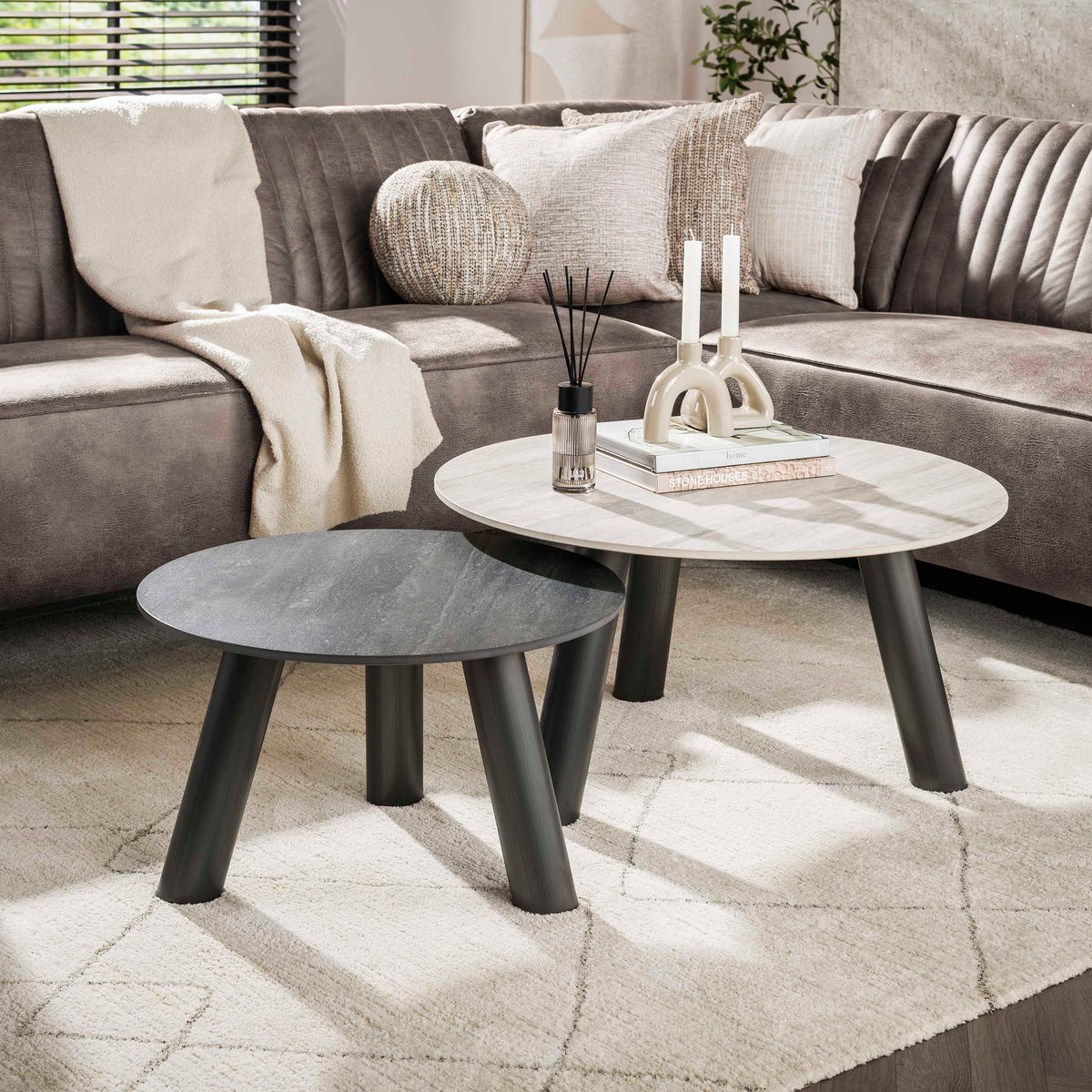 Salontafel Twin rond set/2