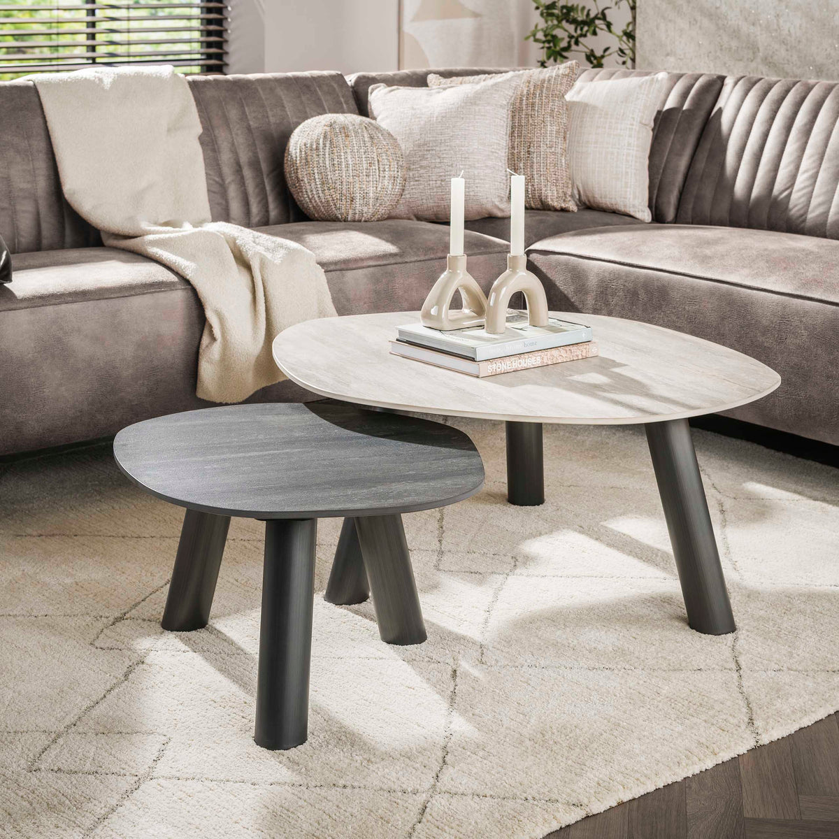 Salontafel Twin log set/2