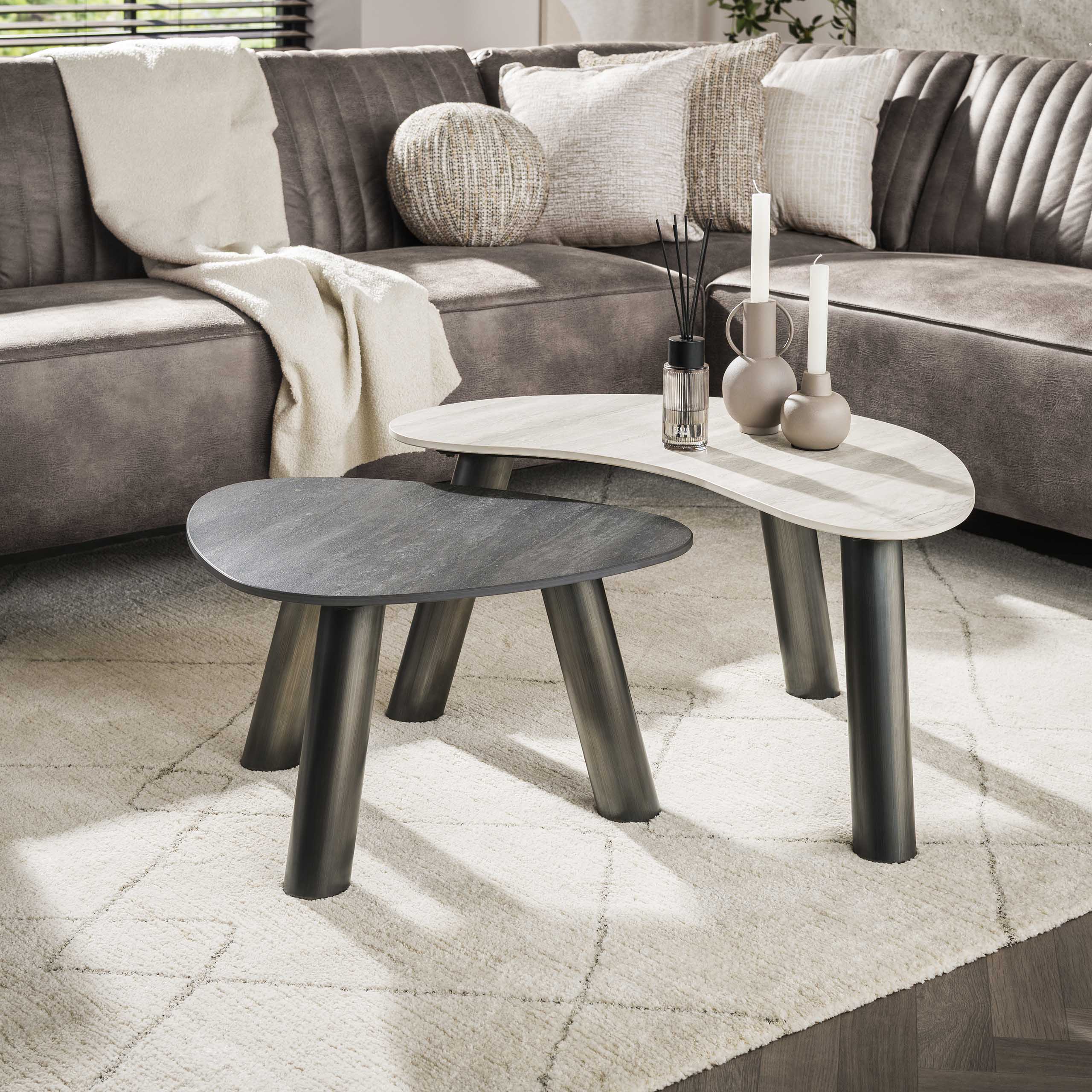 Couchtisch Twin organisch 2er-Set
