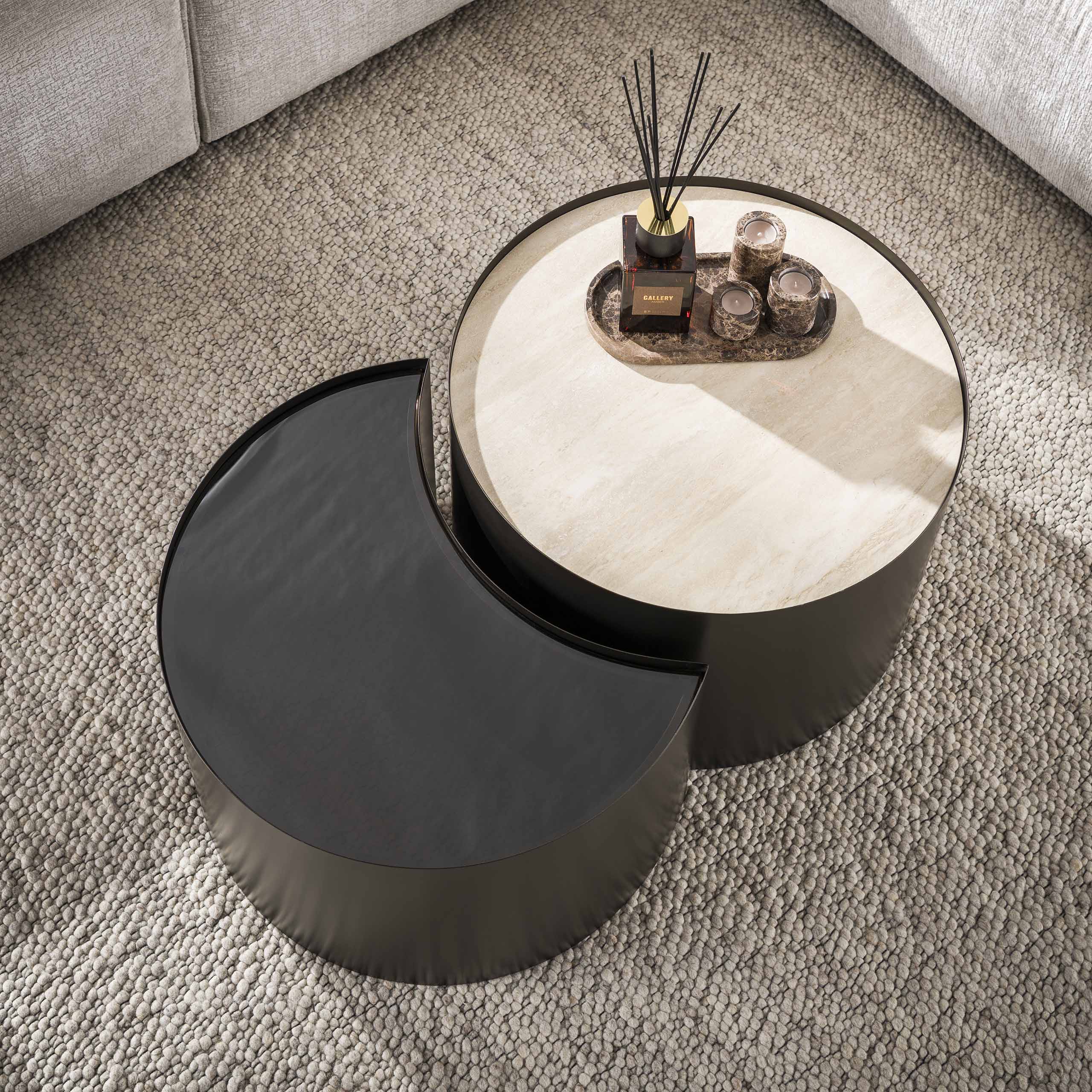 Salontafel Metal half moon set/2