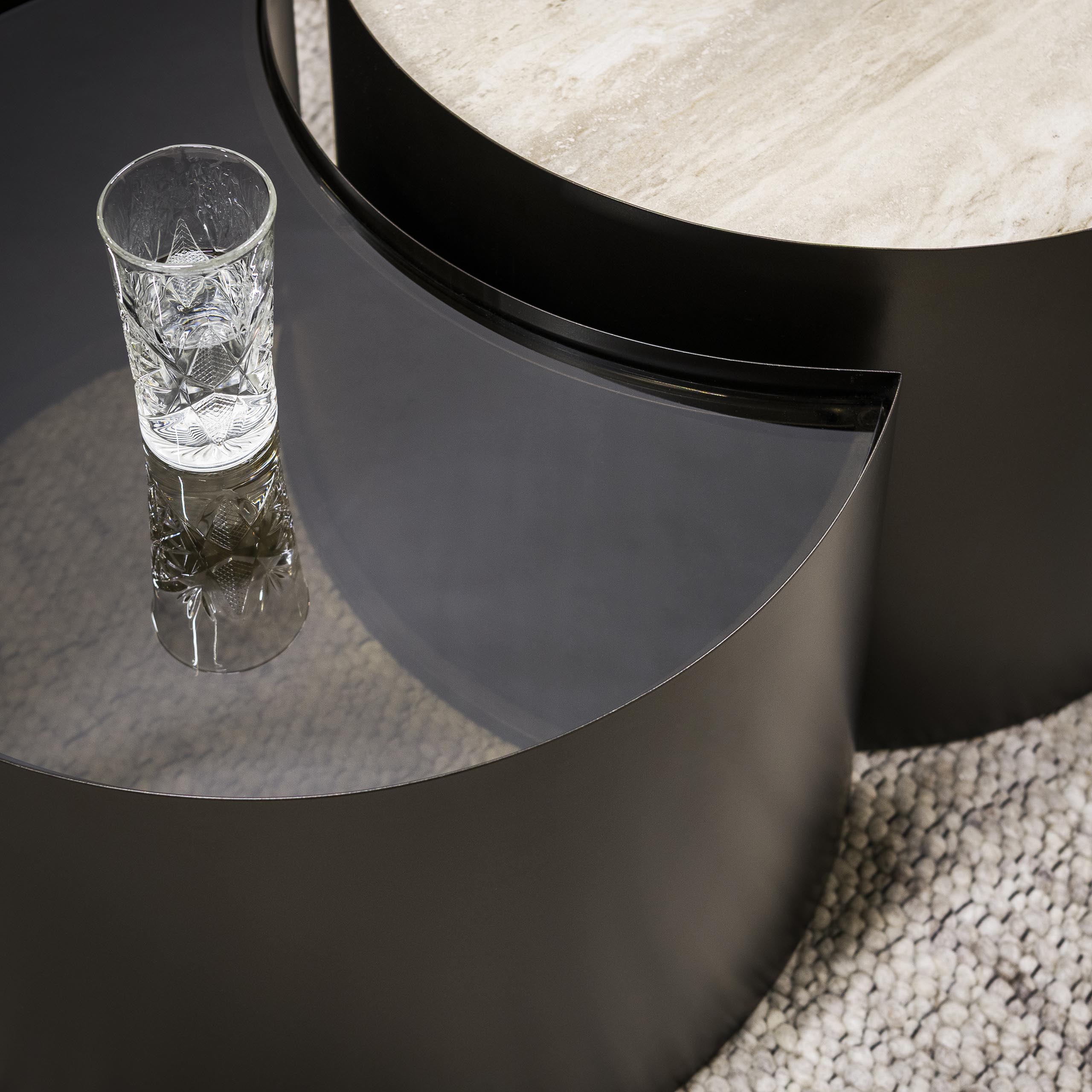 Salontafel Metal half moon set/2