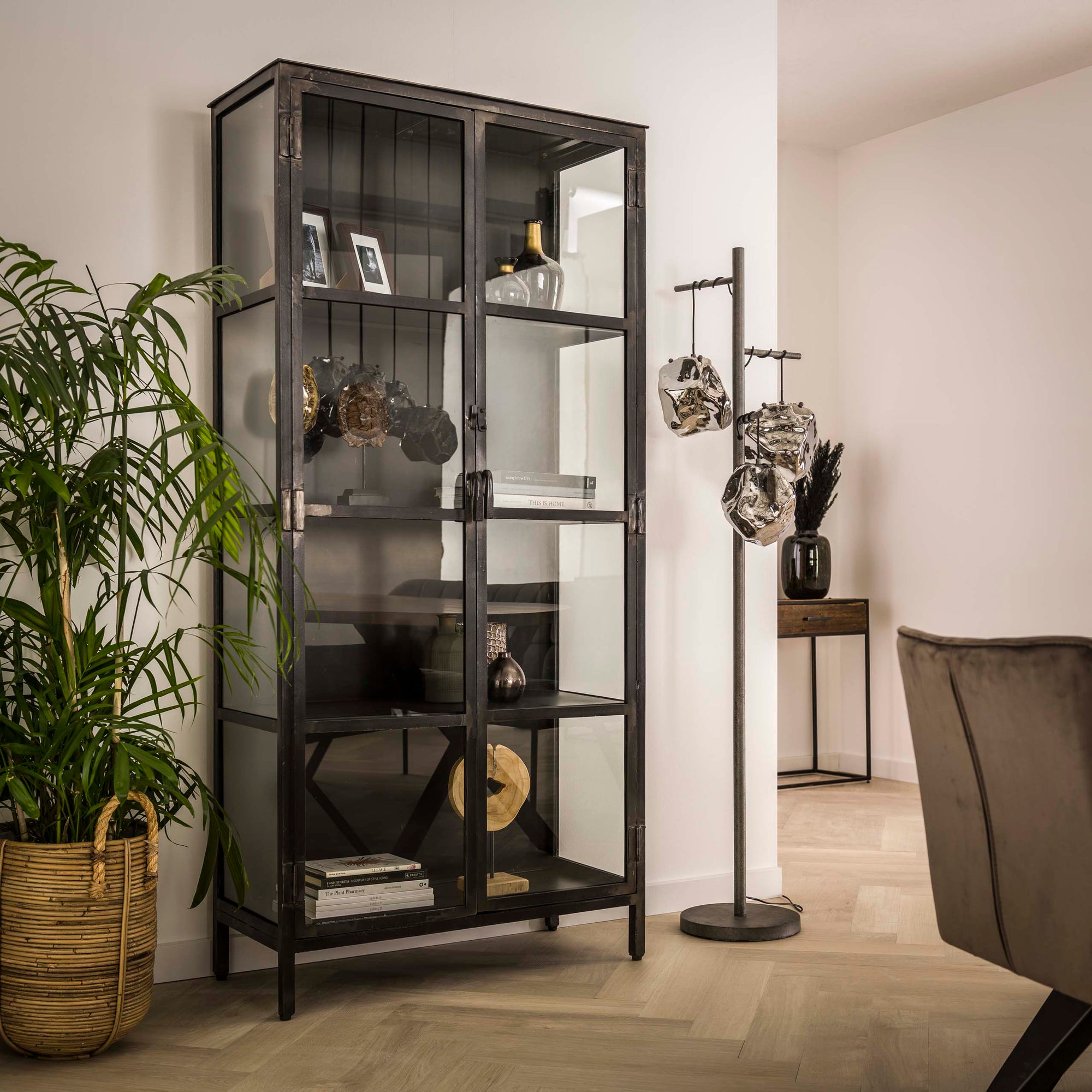 Vitrinekast Rift Metal 2D