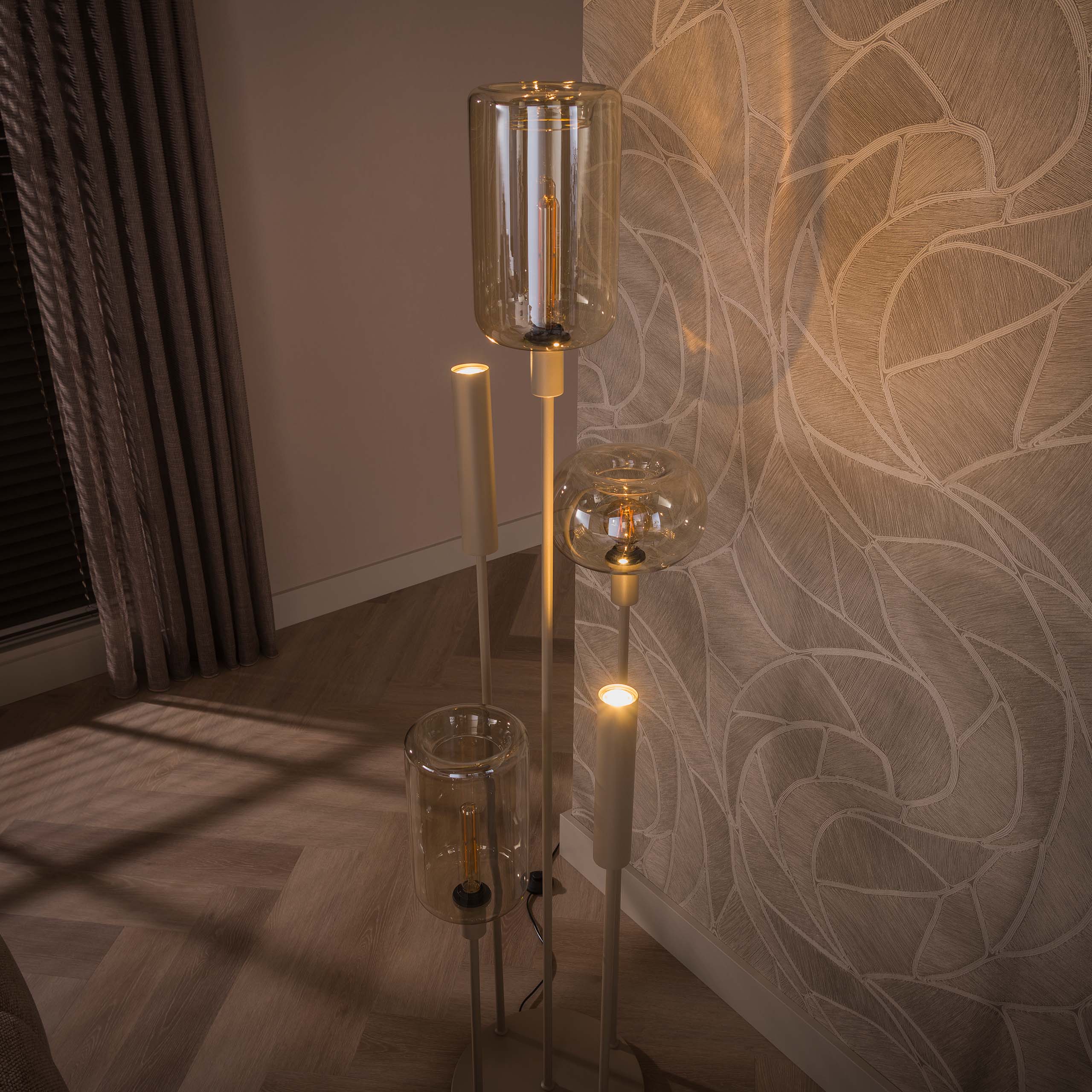 Vloerlamp Serene switch getrapt 2+3L