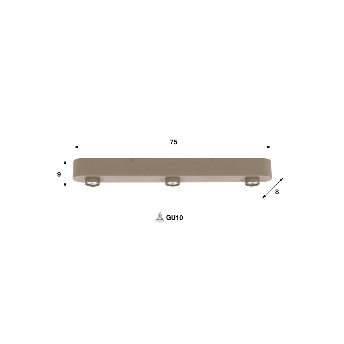Plafondlamp Bar 3L