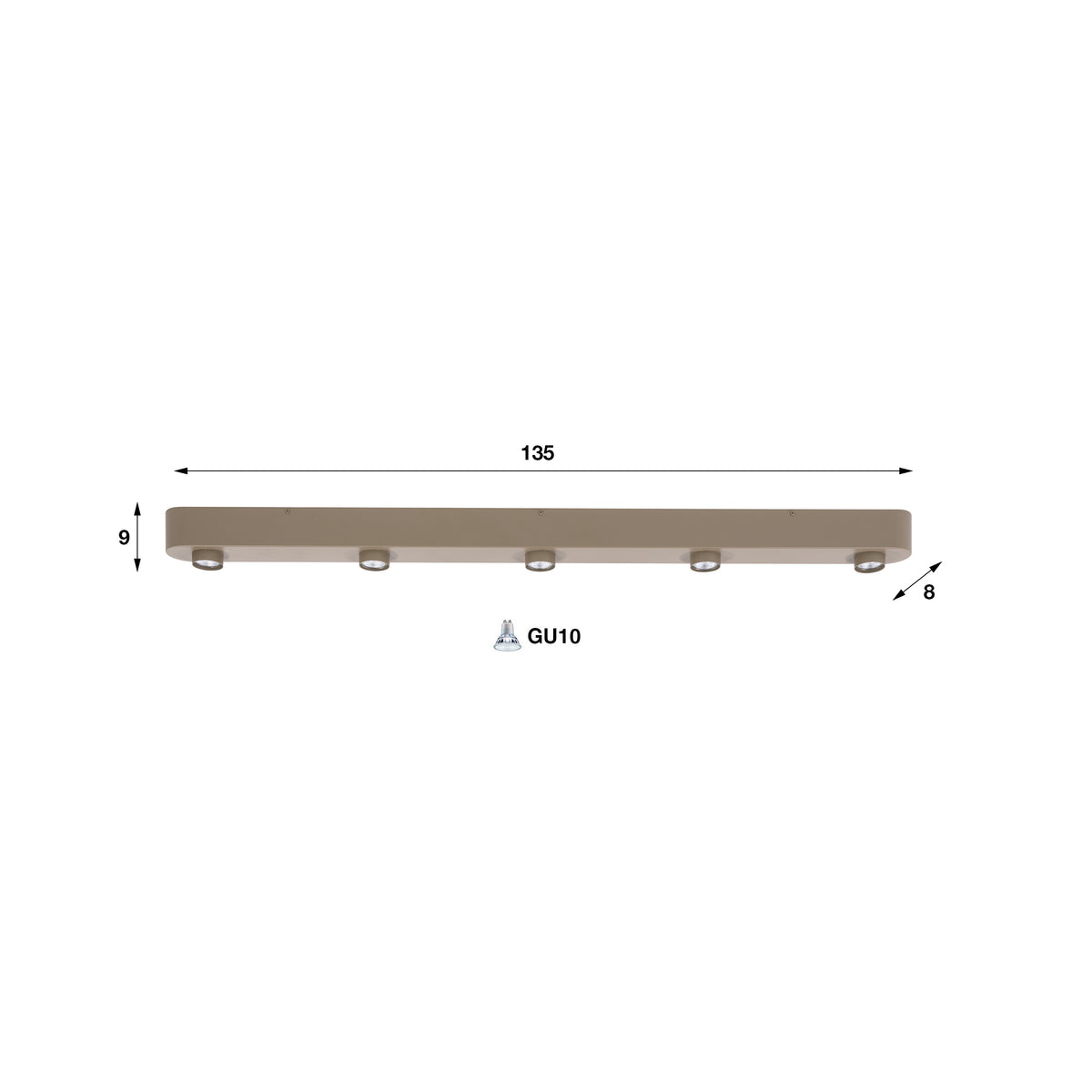 Deckenleuchte Bar 5L