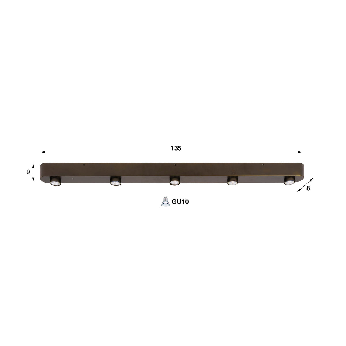 Plafondlamp Bar 5L