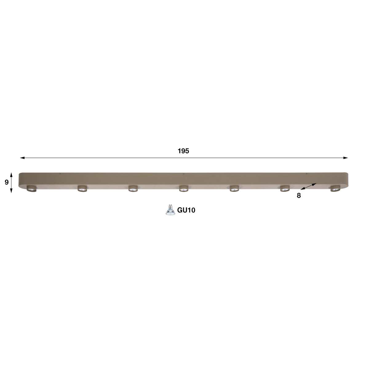 Deckenleuchte Bar 7L