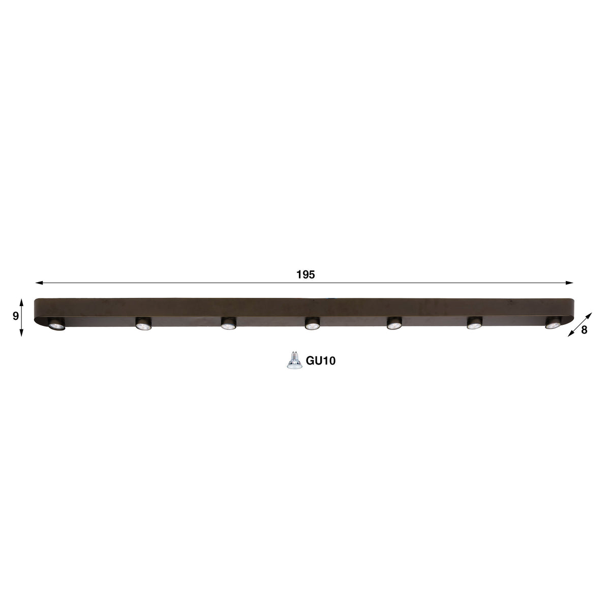 Plafondlamp Bar 7L