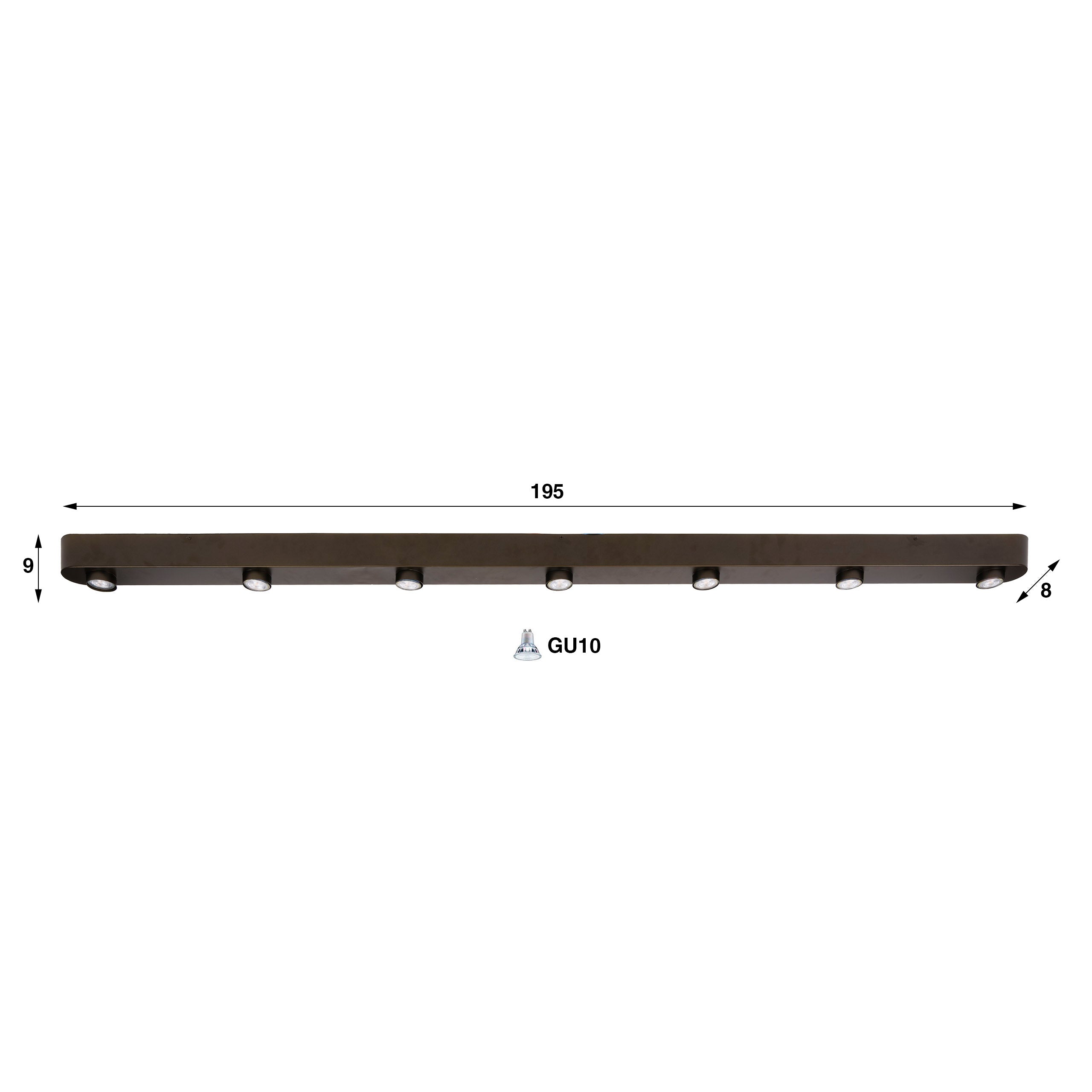 Plafondlamp Bar 7L