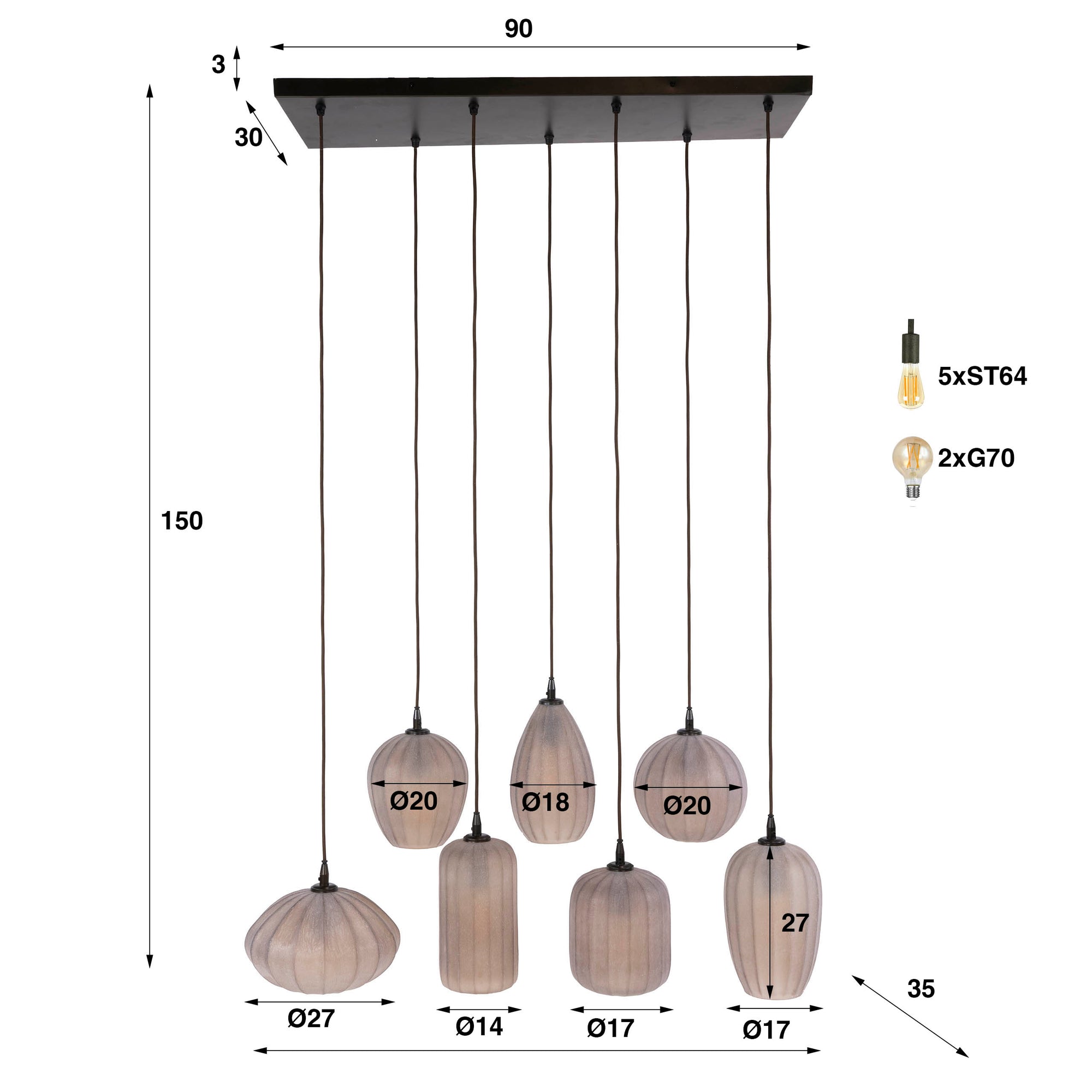 Hanglamp Altura 4+3L - foto 9