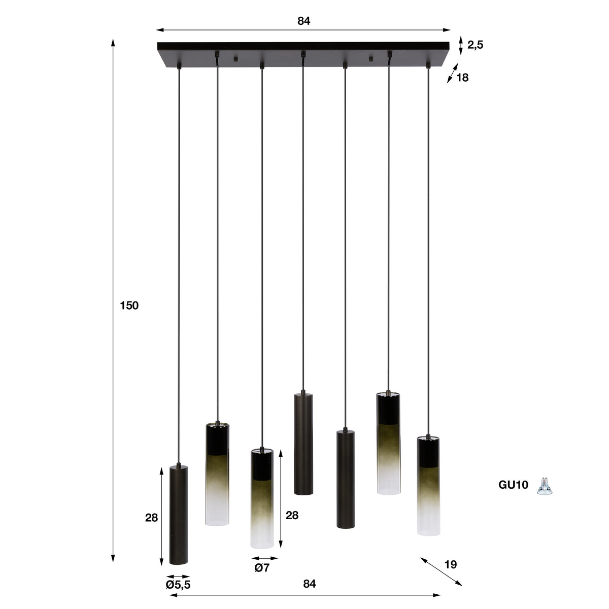Hanglamp Lungo 4+3L - foto 12