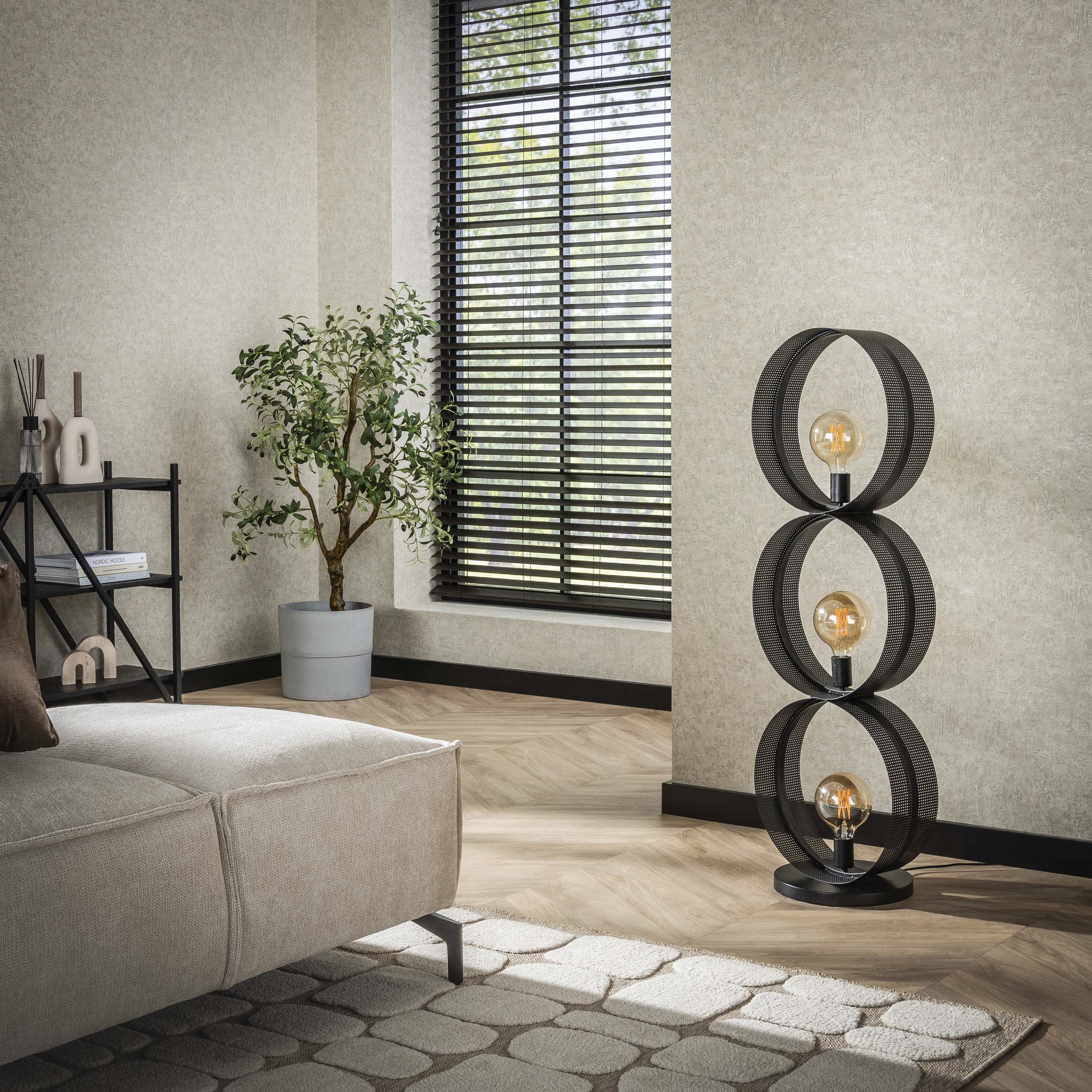 Vloerlamp Ring mesh 3L