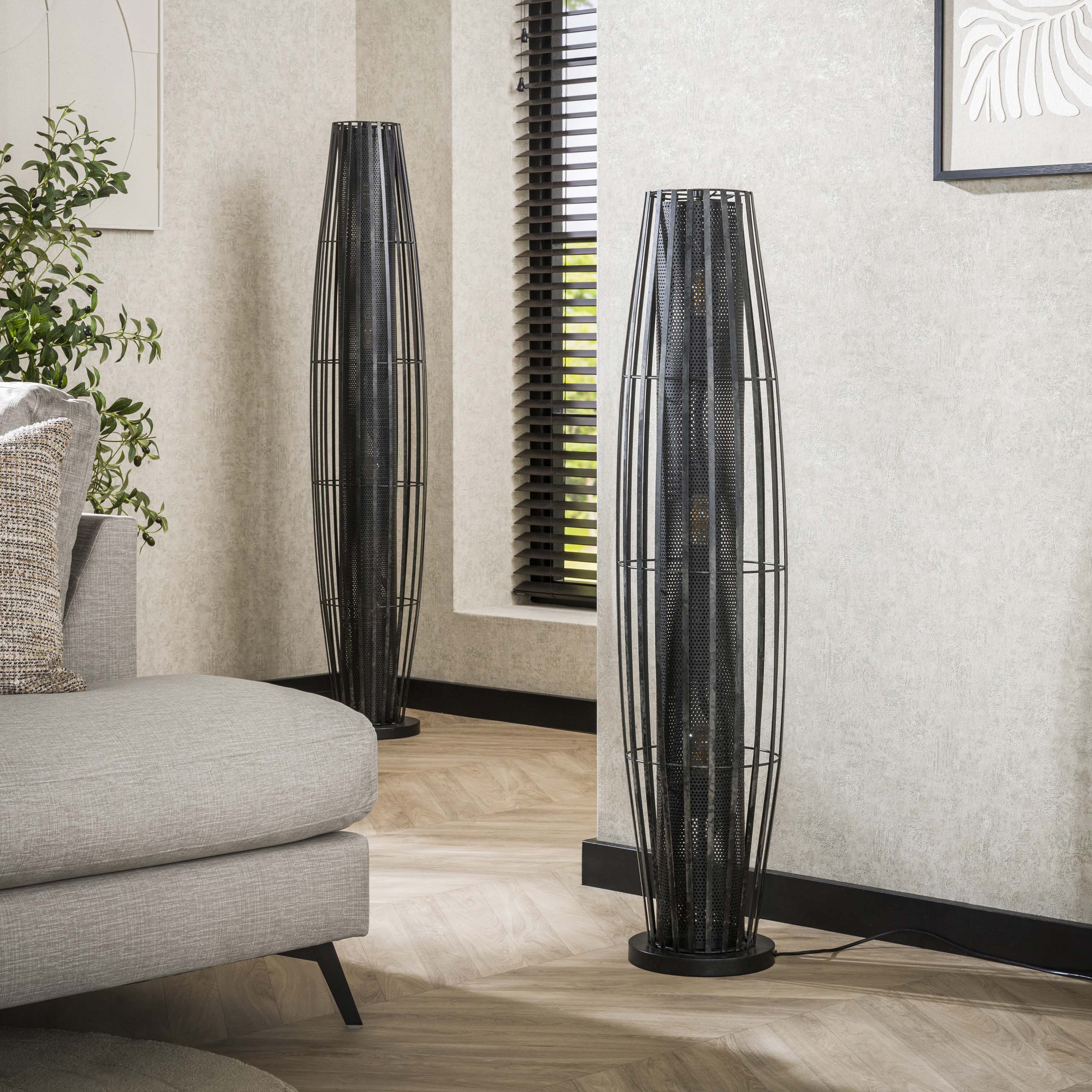 Vloerlamp Cylinder Mesh 3L 120