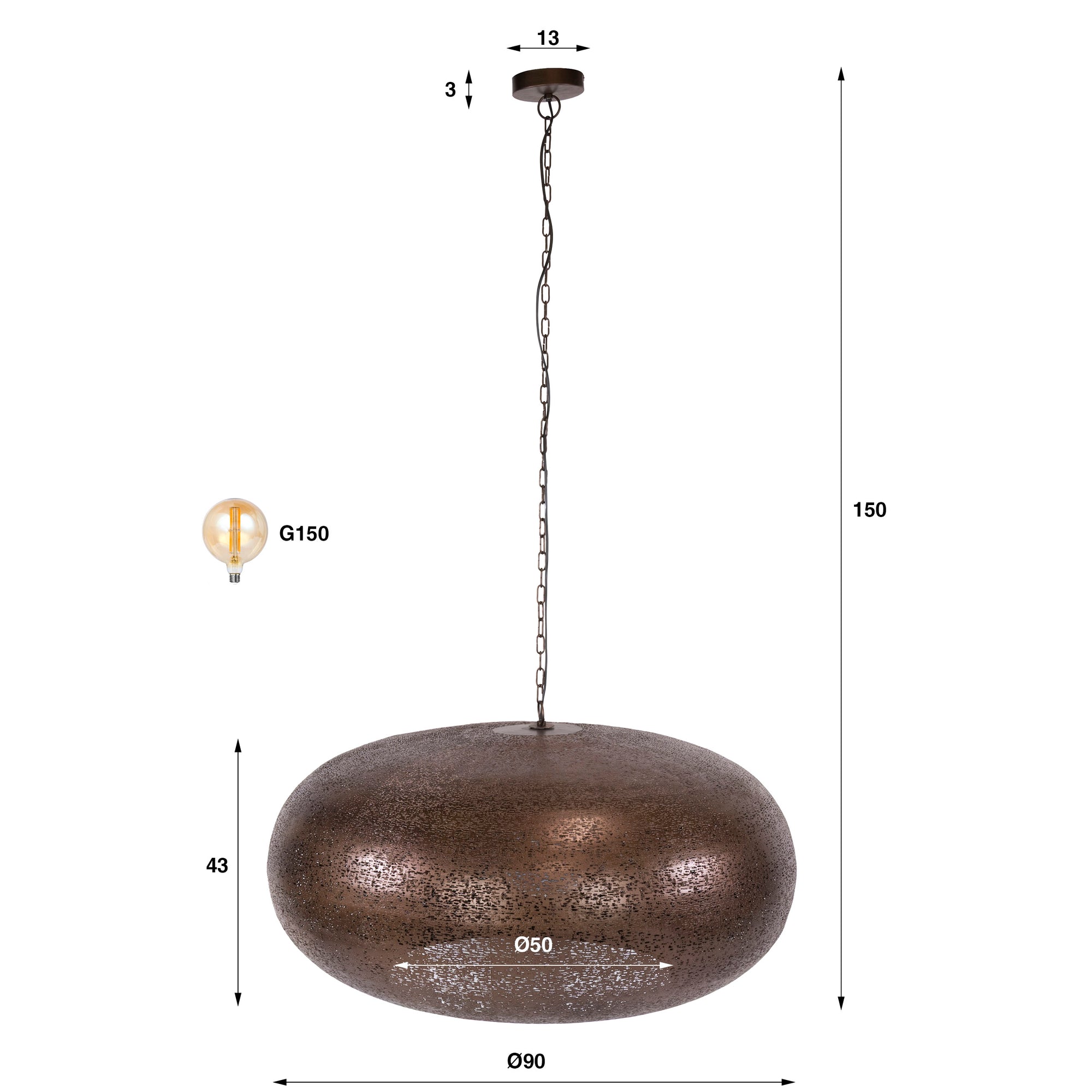 Hanglamp Cielo 1L Ø90 - foto 6
