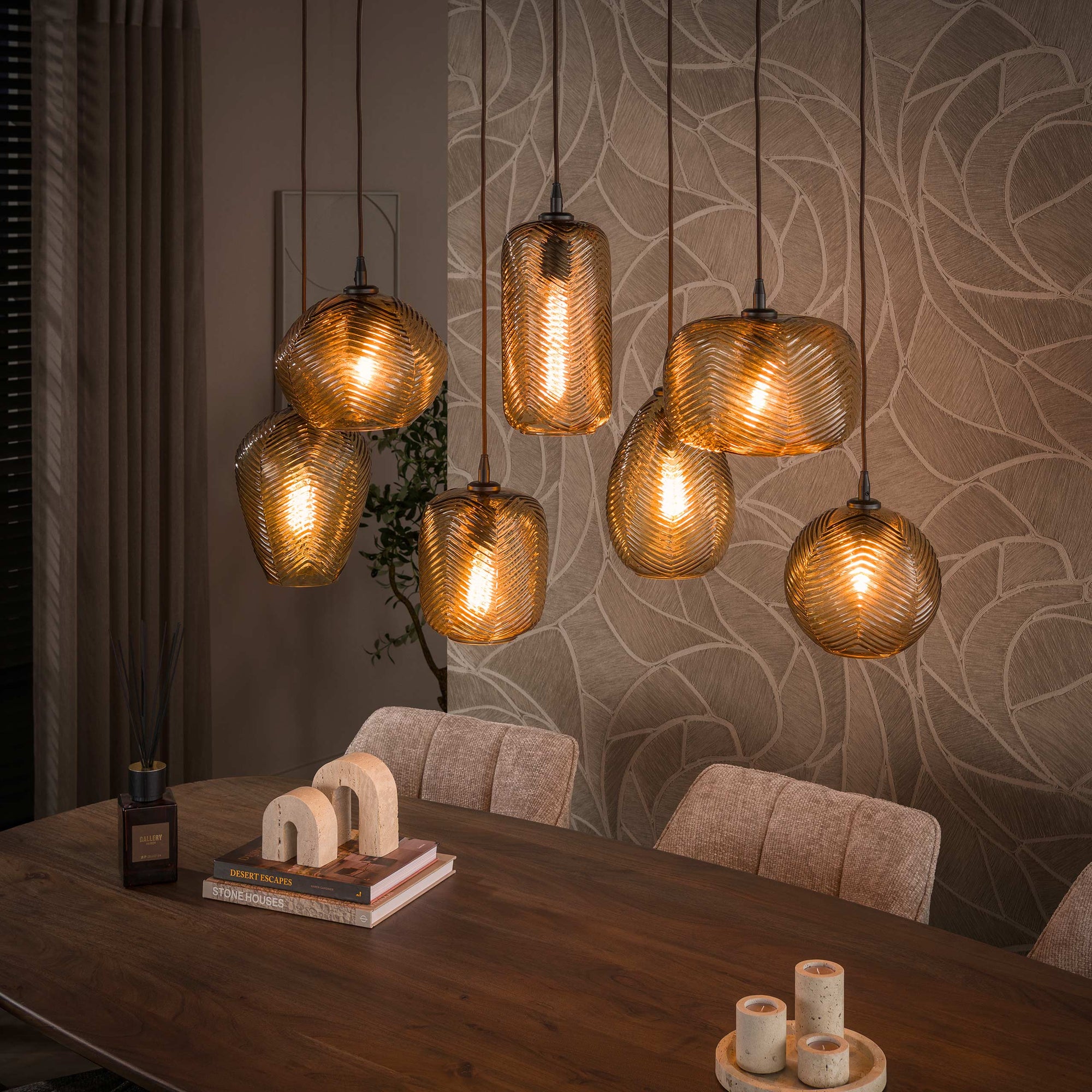 Hanglamp Chevron 4+3L