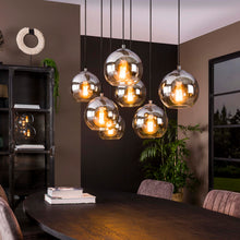 Bubble Shaded Pendant Light 4+3L