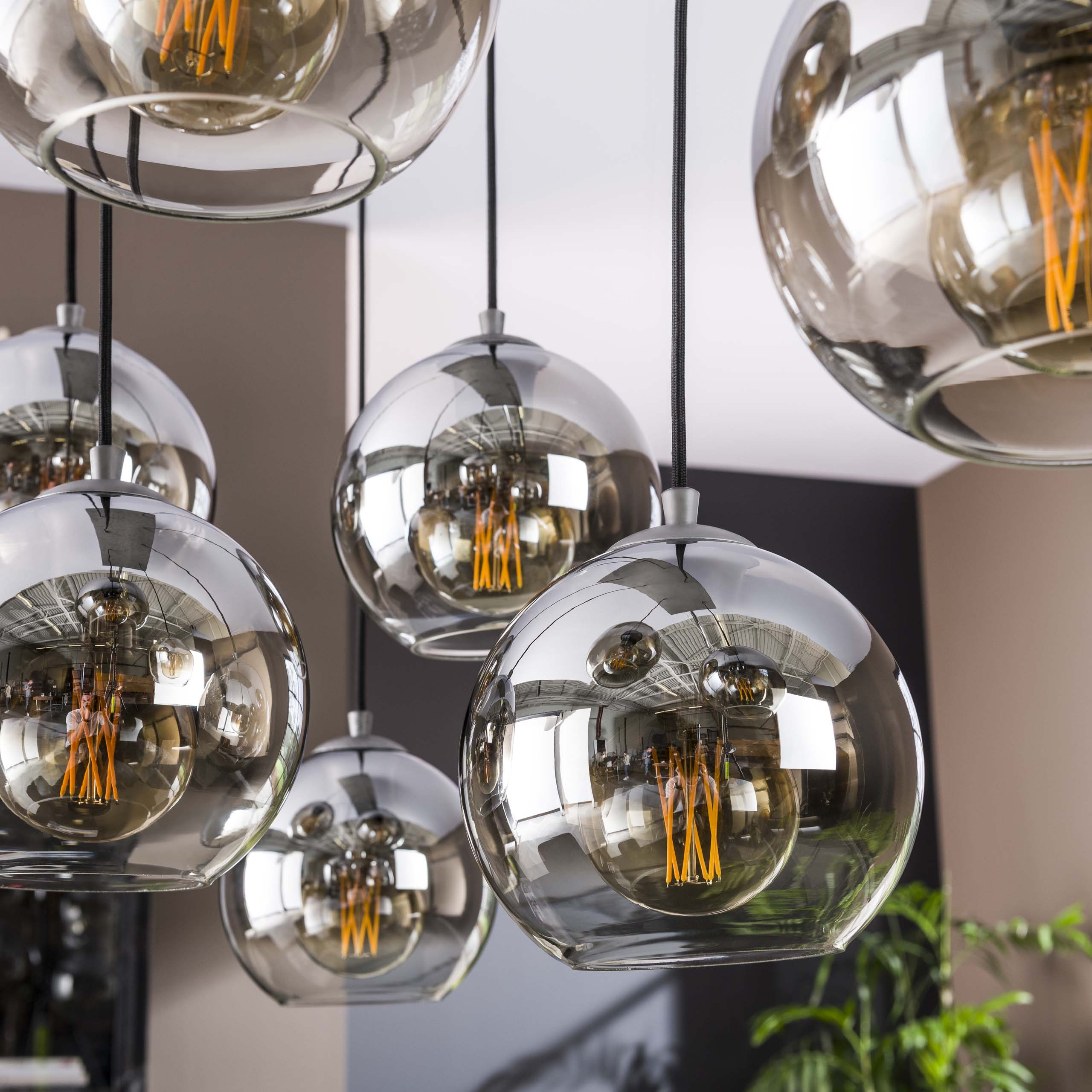 Hanglamp Bubble Shaded 4+3L