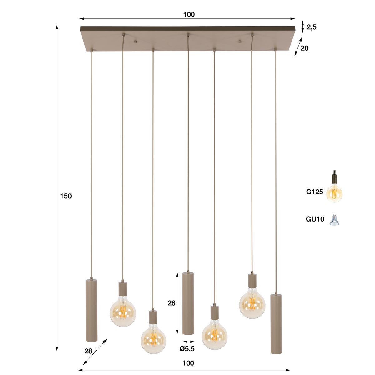 Hanglamp Senso 4+3L - foto 11