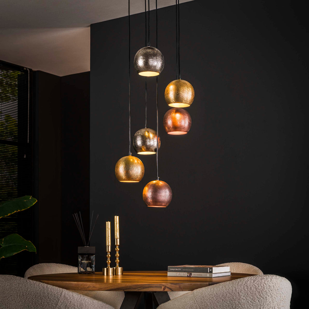Hanglamp Bol Metal 6L - foto 6
