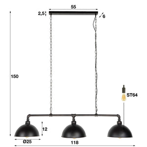 Hanglamp Industrial Tube 3L