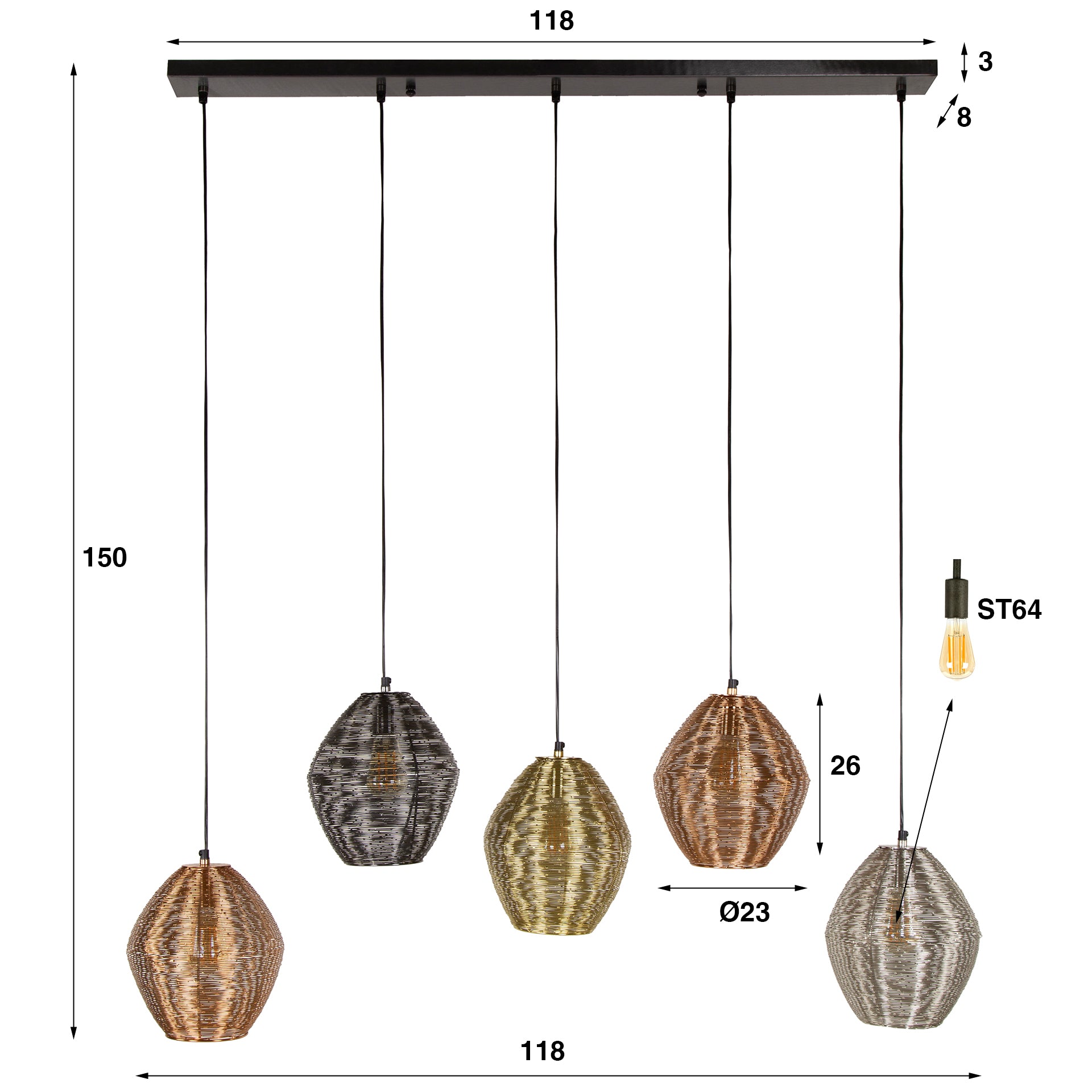 Hanglamp Web 5L