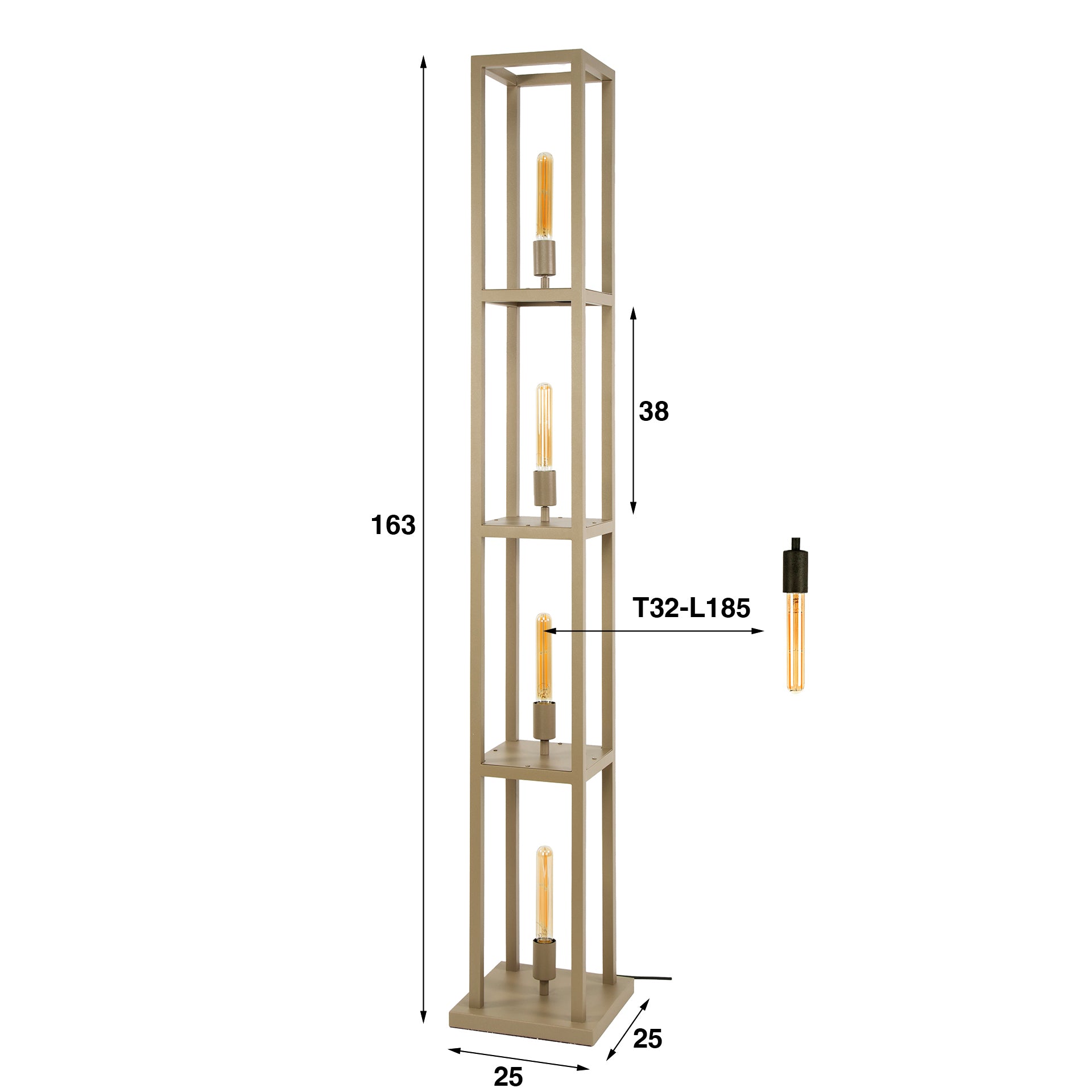 Vloerlamp Quadra 4L