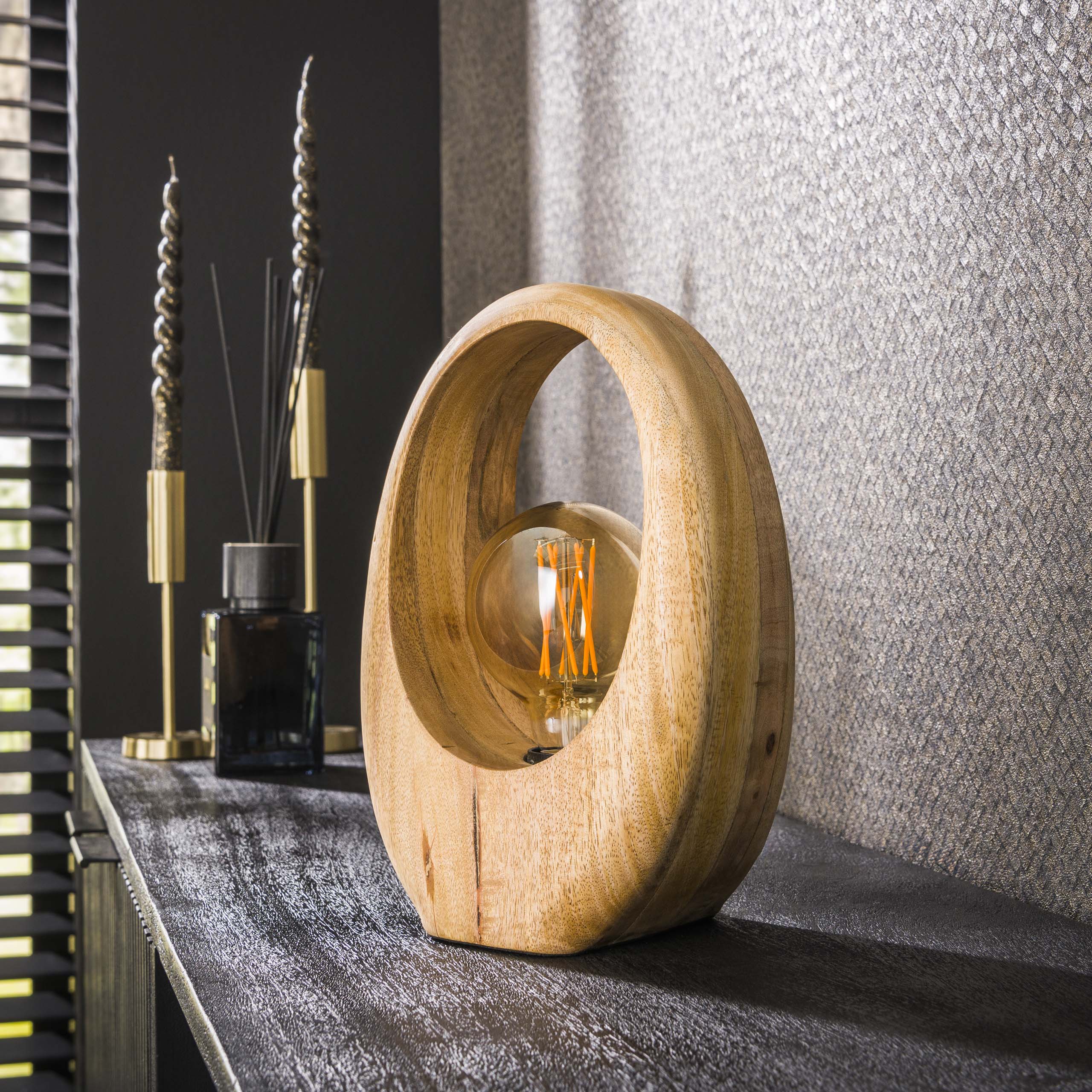 Tafellamp Arch Wood 1L