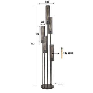 Vloerlamp Tube Mesh 5L