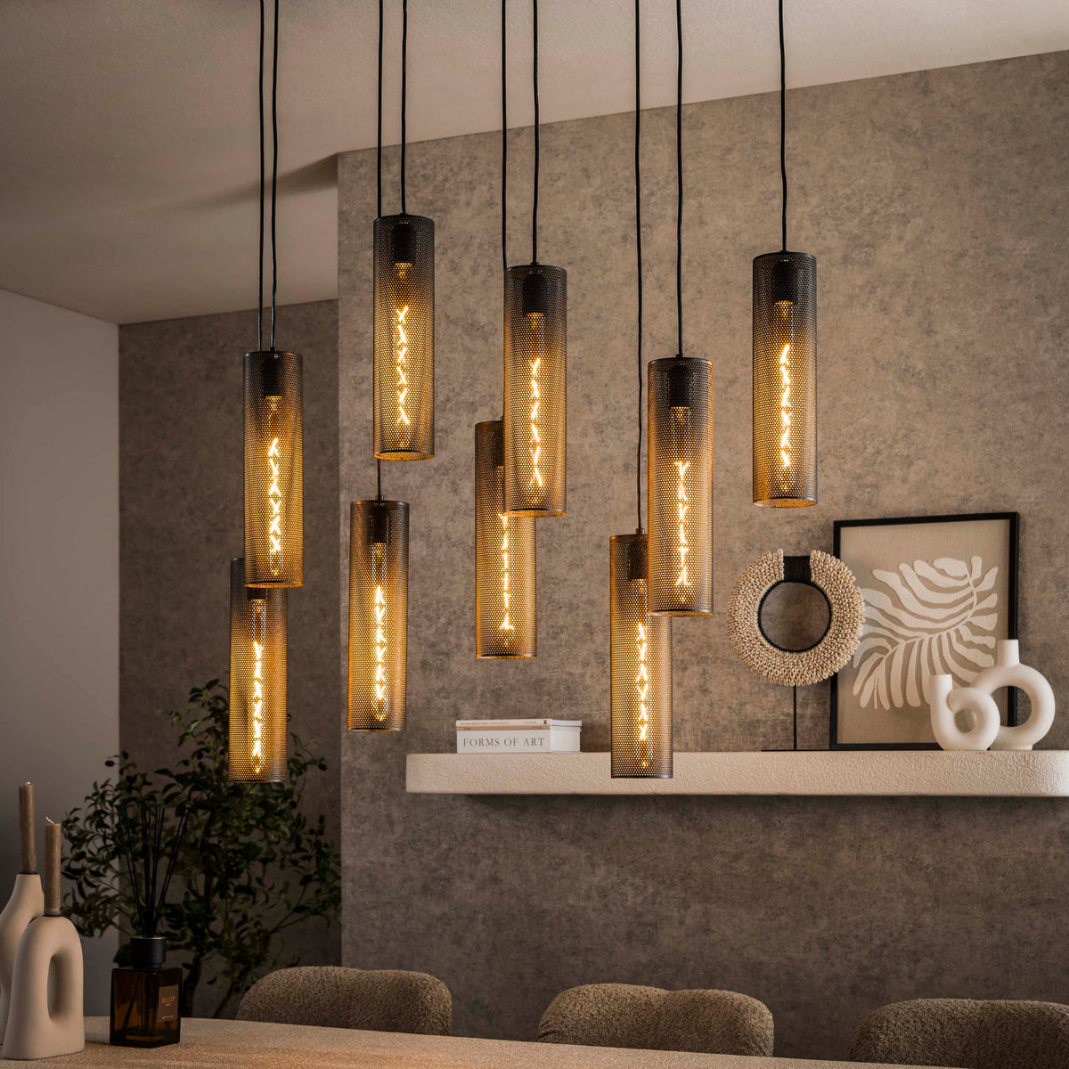 Hanglamp Tube Mesh 5+4L