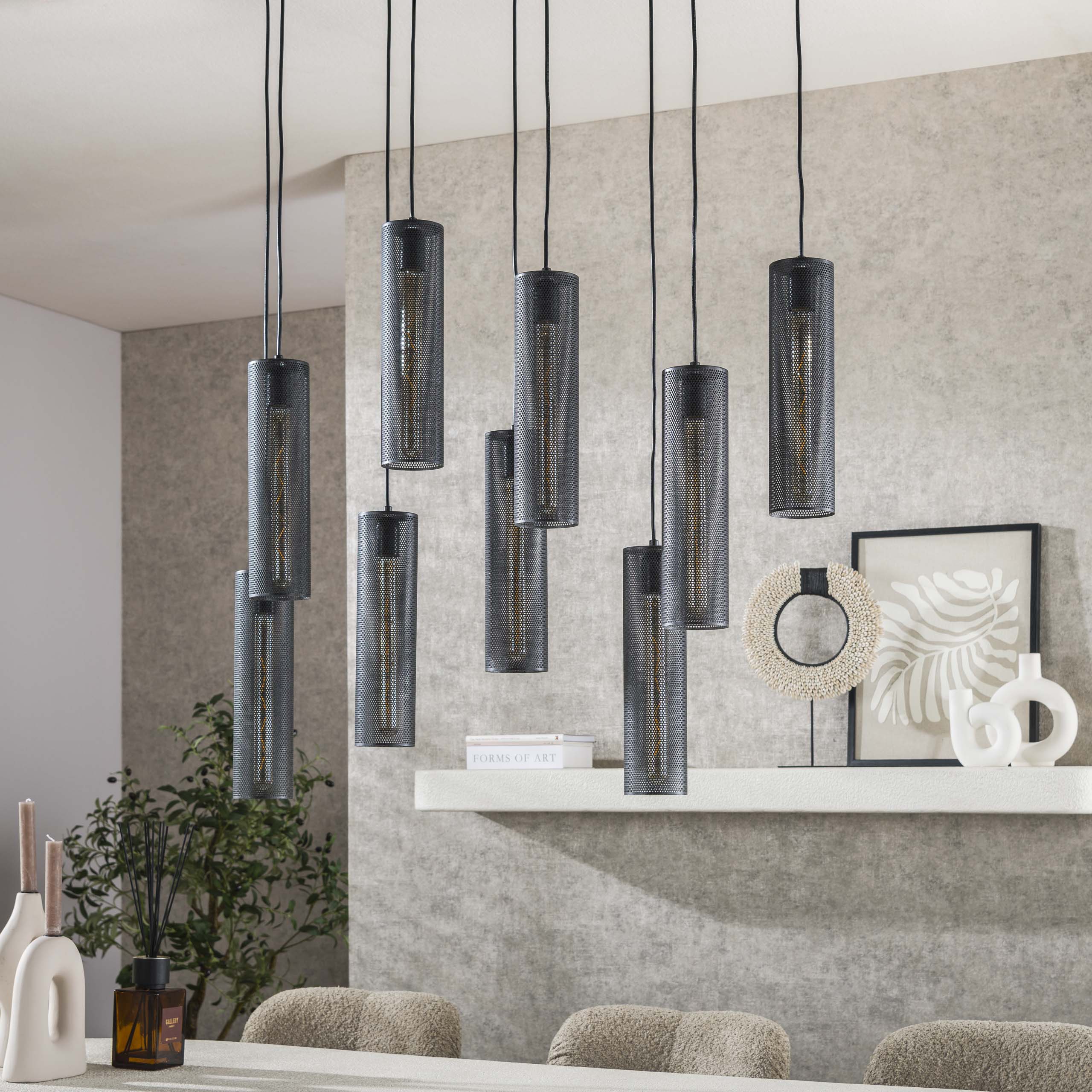 Hanglamp Tube Mesh 5+4L
