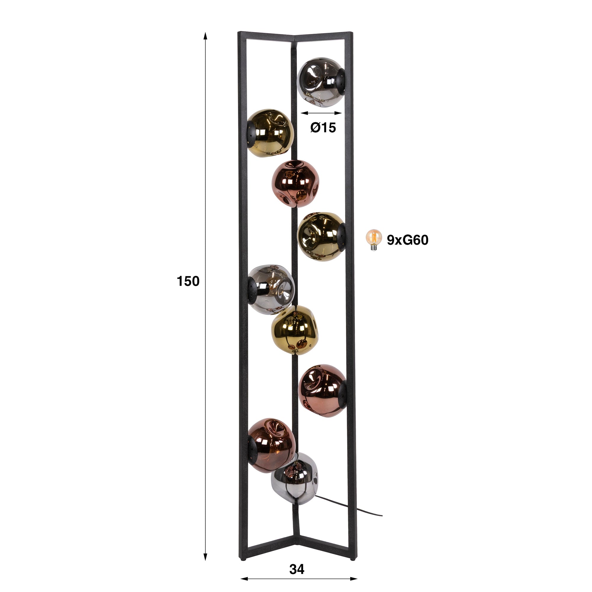 Vloerlamp Stellar 9L