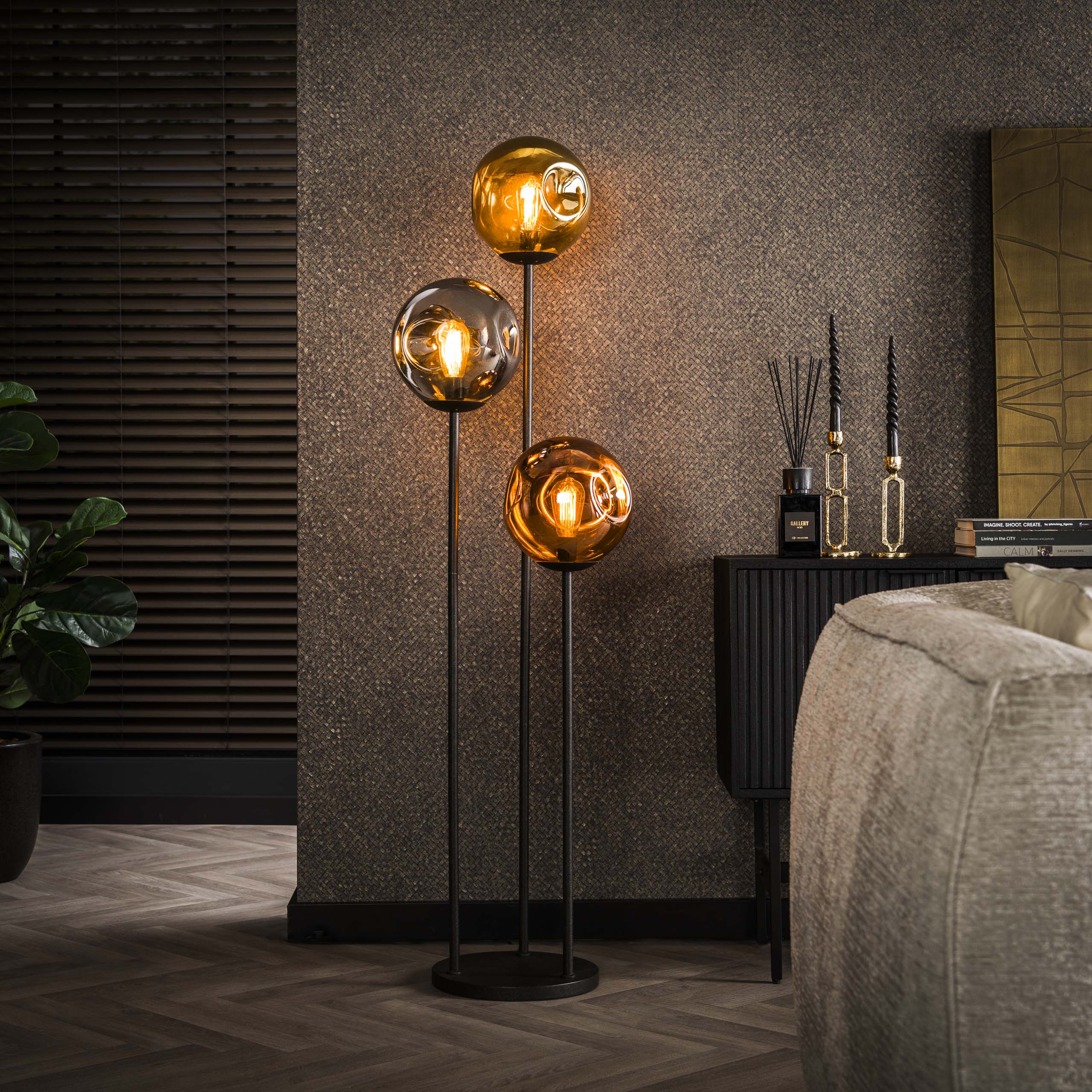 Vloerlamp Stellar getrapt 3L