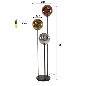 Vloerlamp Stellar getrapt 3L