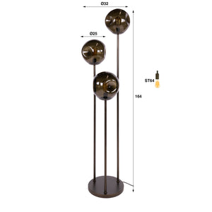 Vloerlamp Stellar getrapt 3L