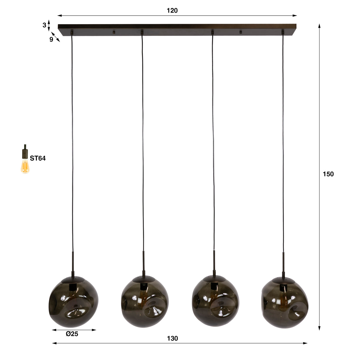 Hanglamp Stellar 4L