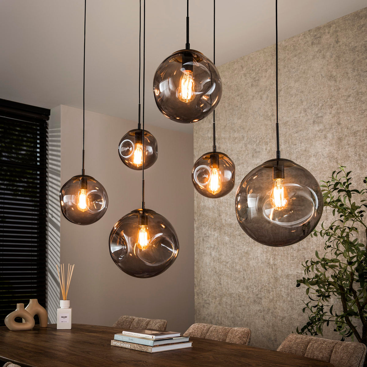 Hanglamp Stellar Black 6L