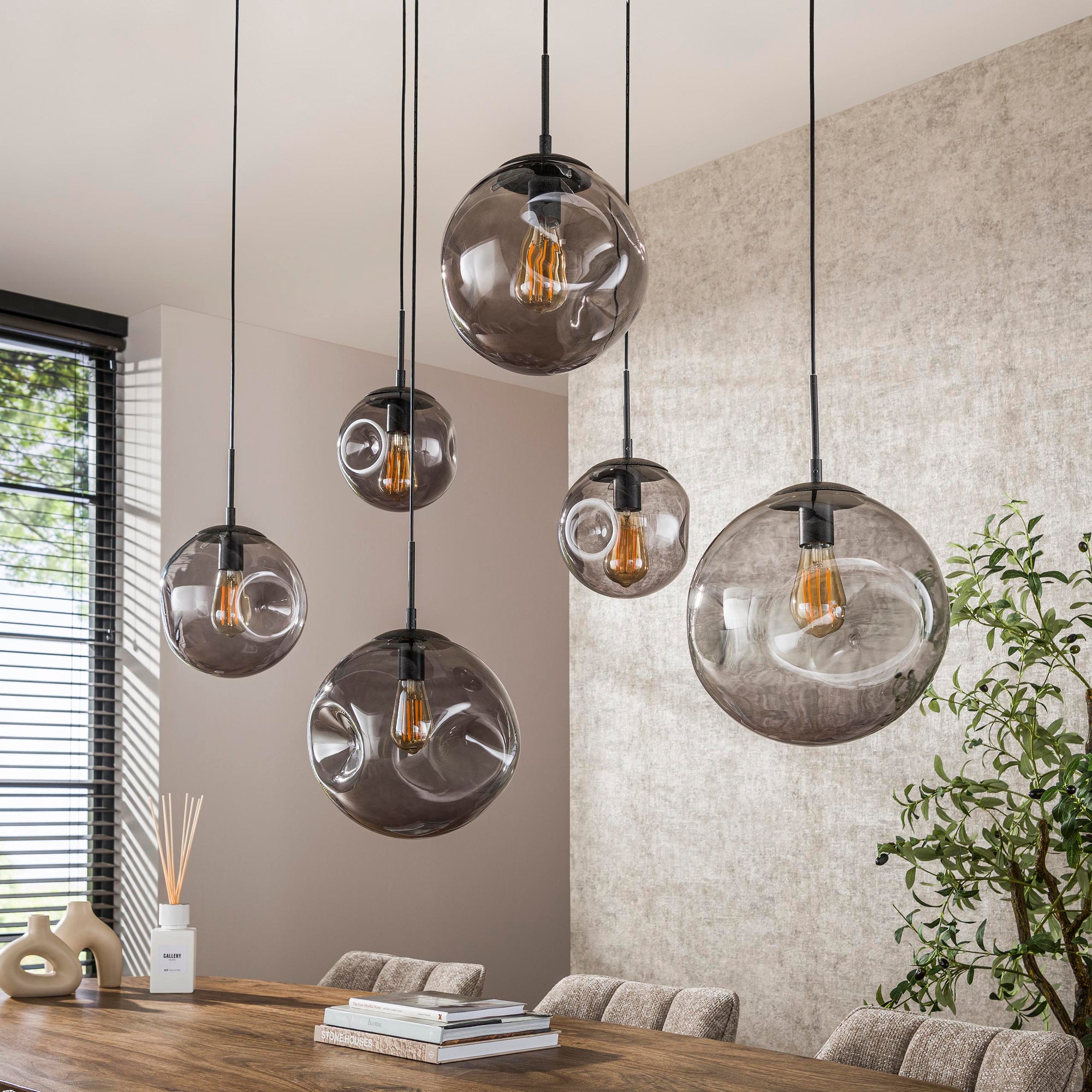 Hanglamp Stellar Black 6L