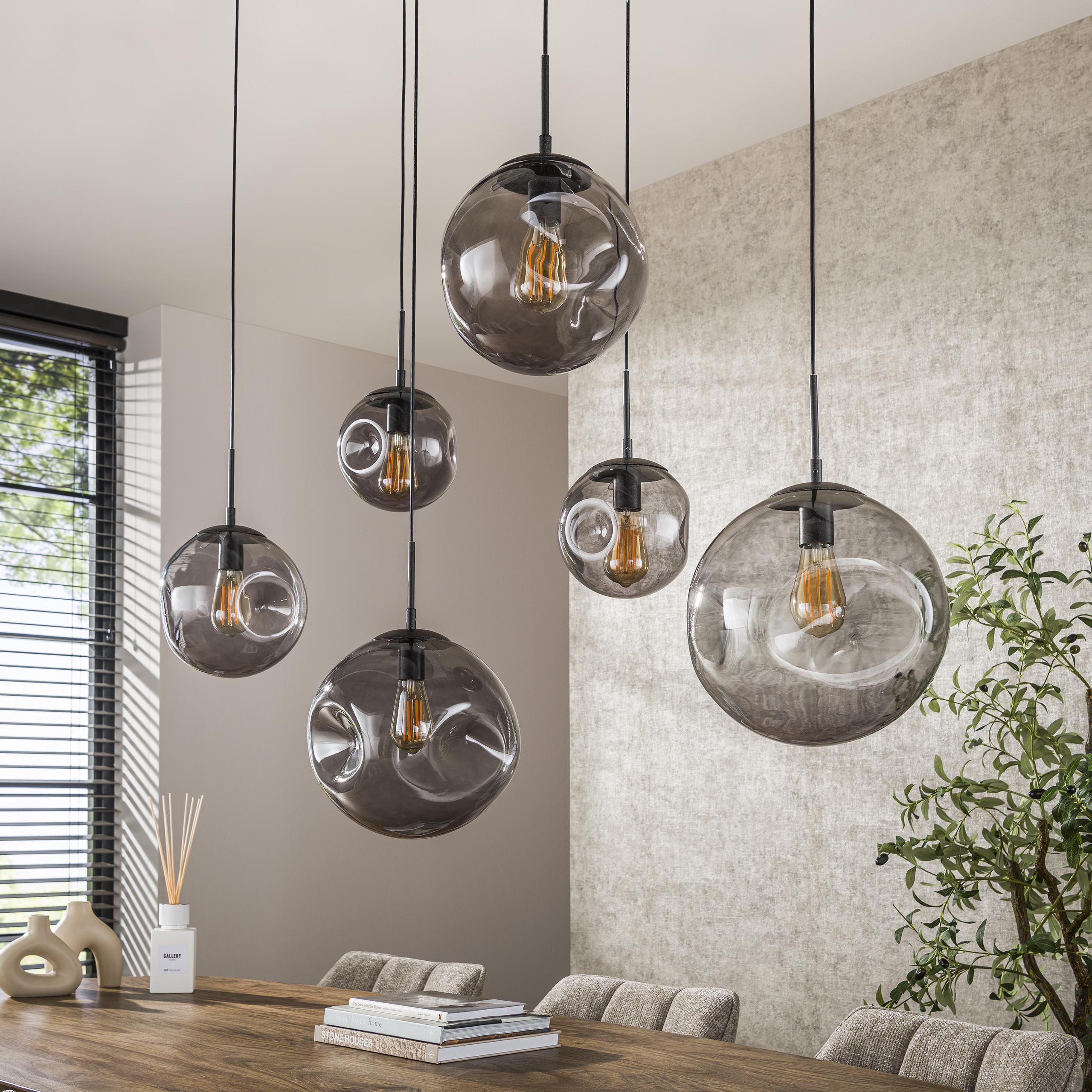 Hanglamp Stellar Black 6L