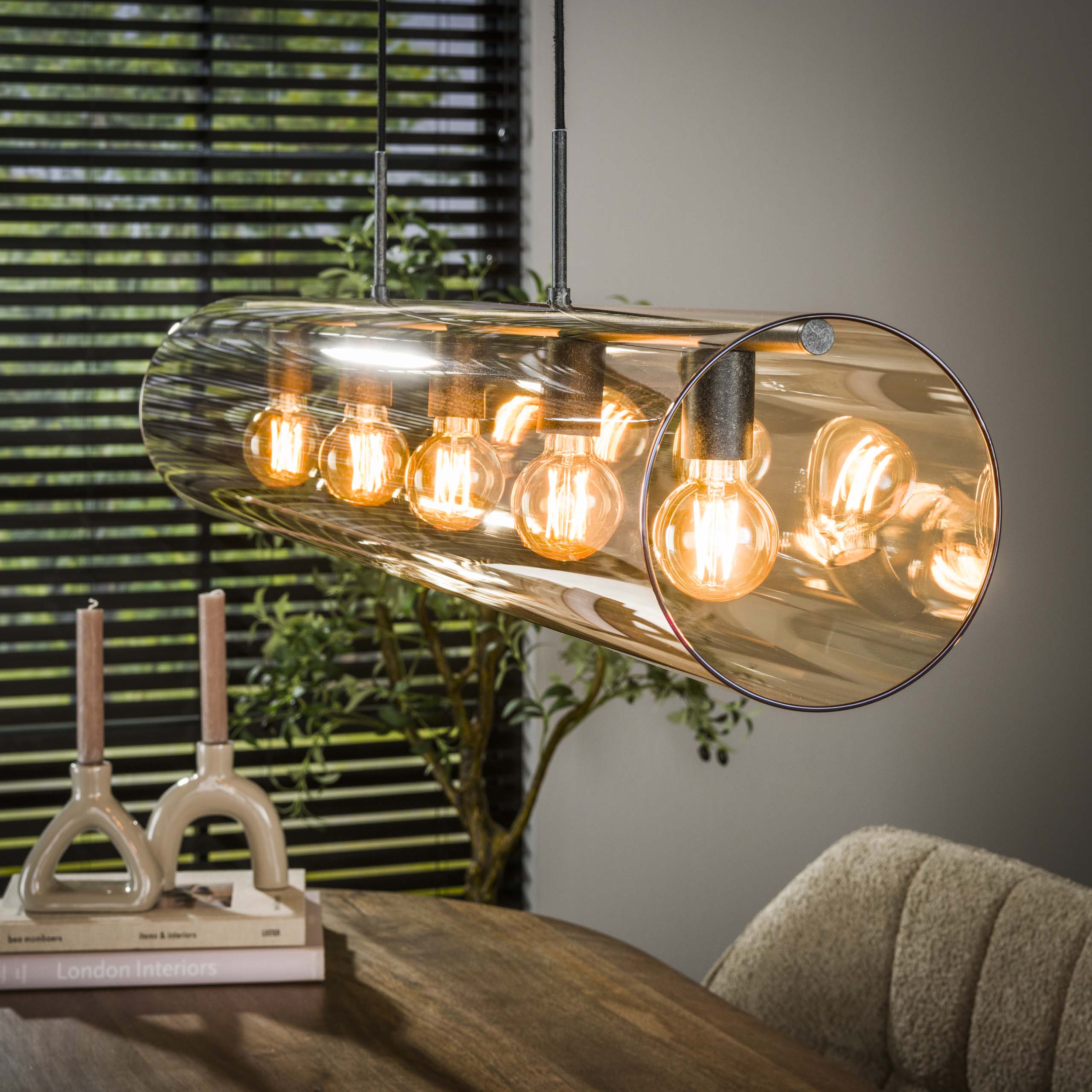 Hanglamp Tube Glass 5L