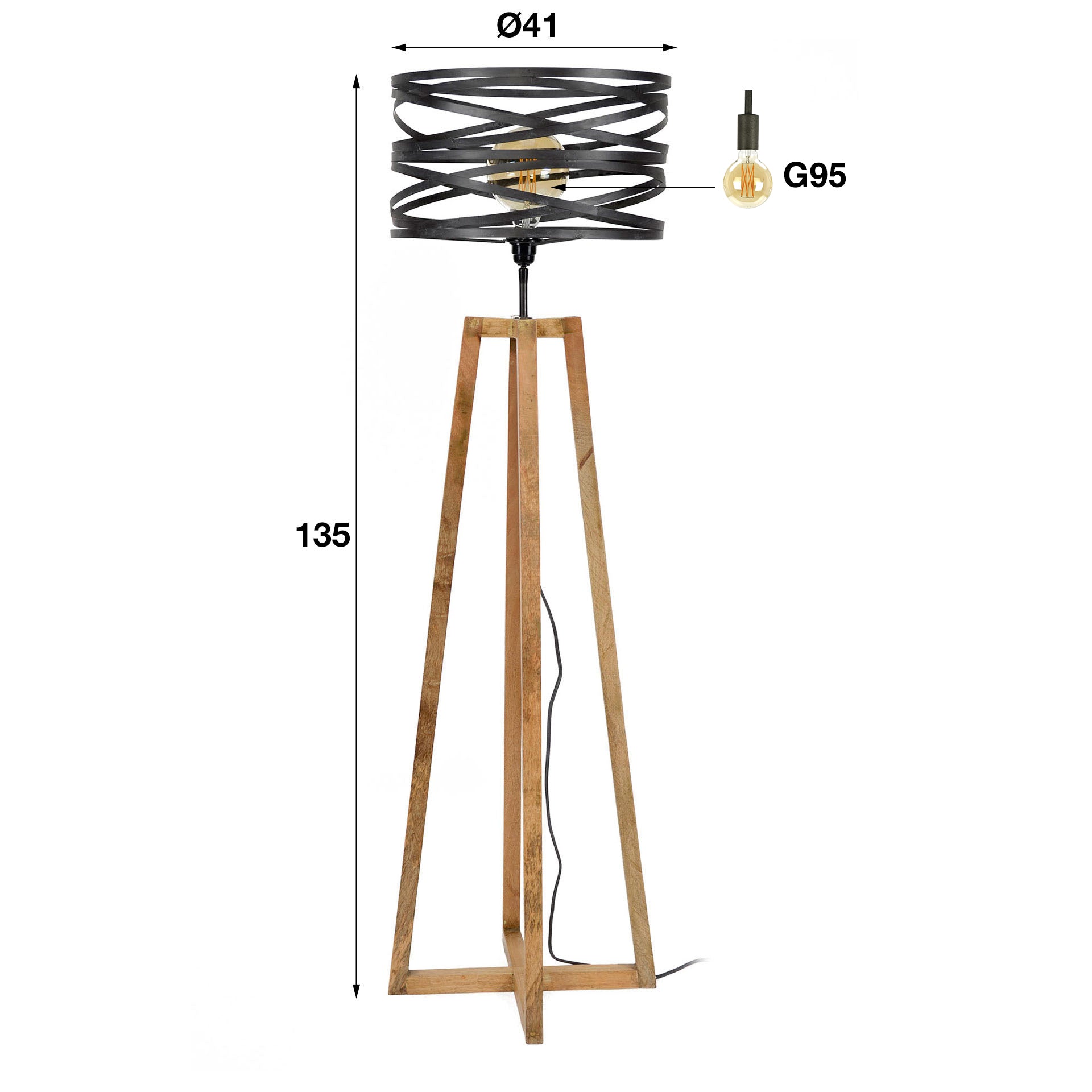 Vloerlamp Twist 1L