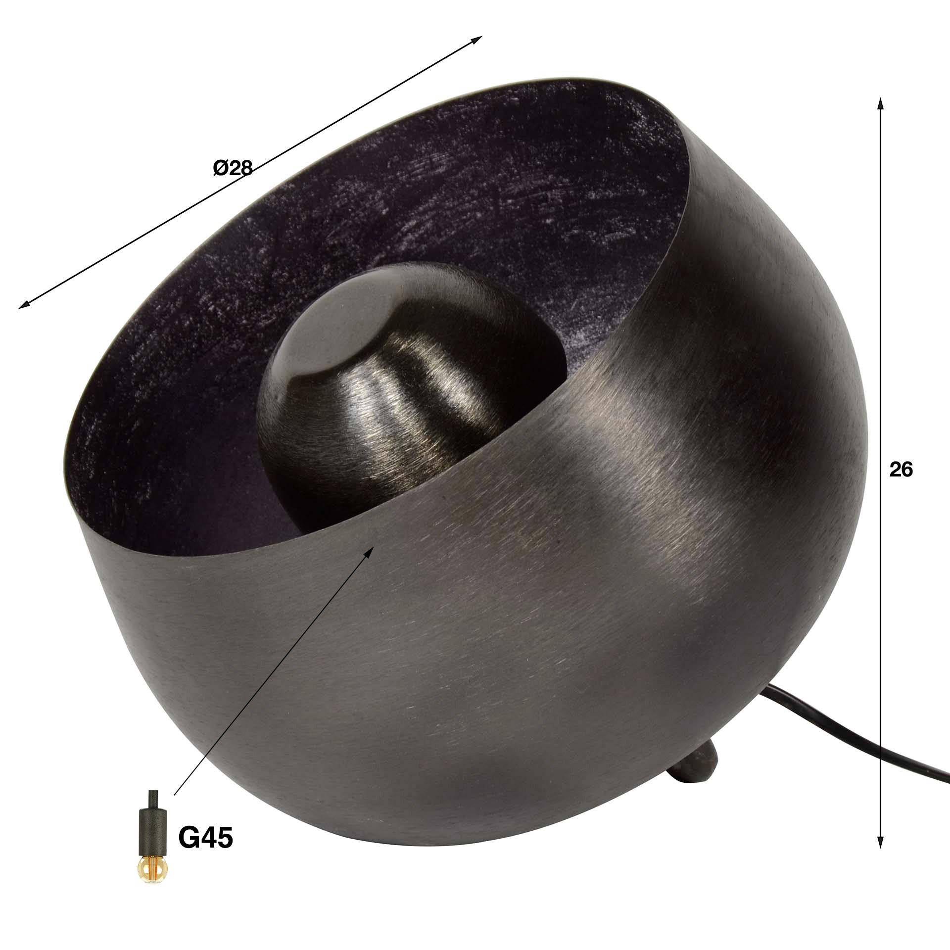 Tafellamp Basket 1L Ø28