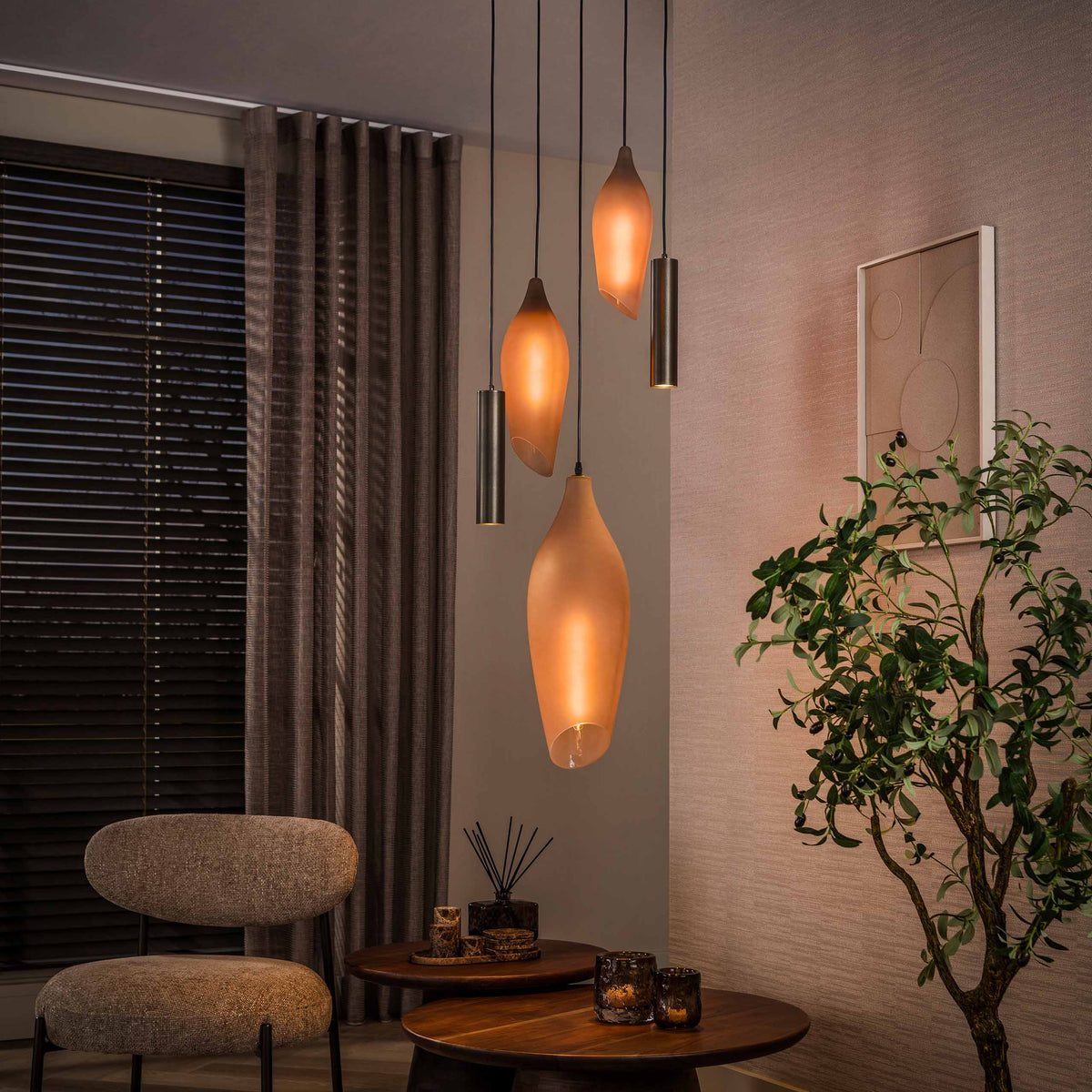 Hanglamp Cocoon pendel getrapt 5L