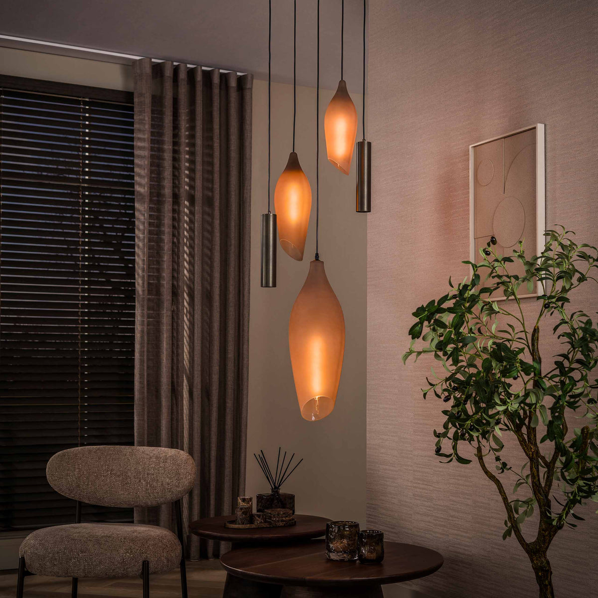 Hanglamp Cocoon pendel getrapt 5L