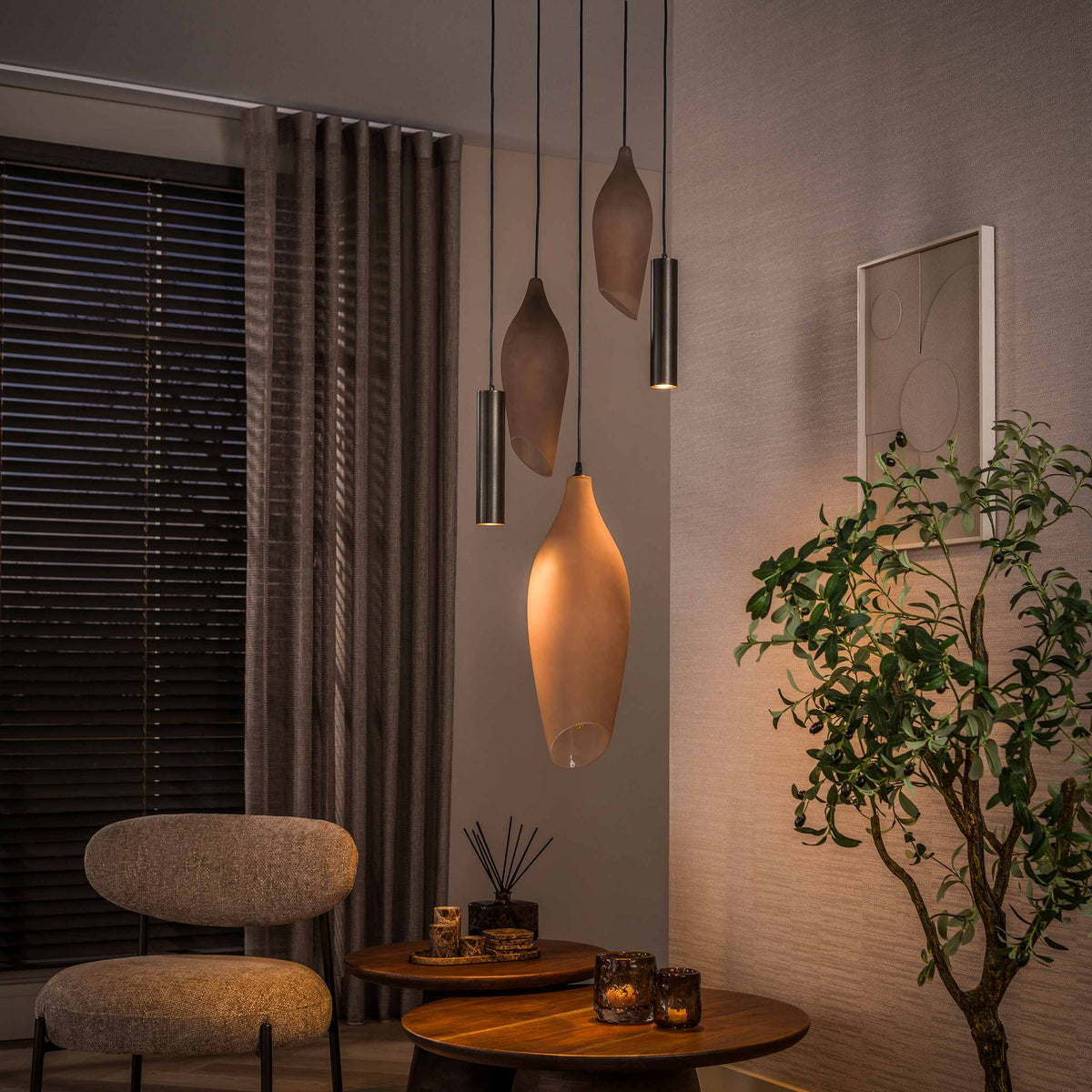 Hanglamp Cocoon pendel getrapt 5L