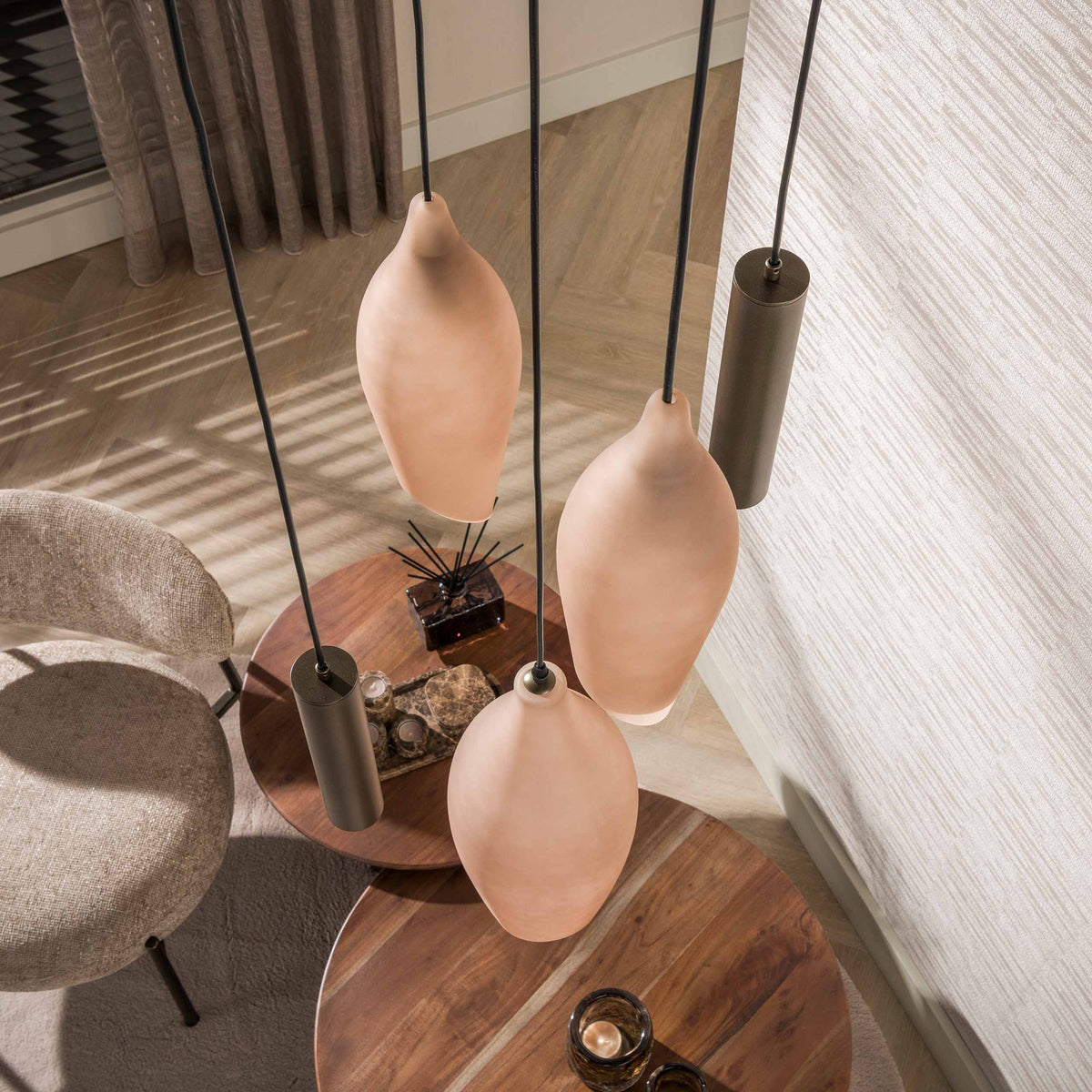 Hanglamp Cocoon pendel getrapt 5L