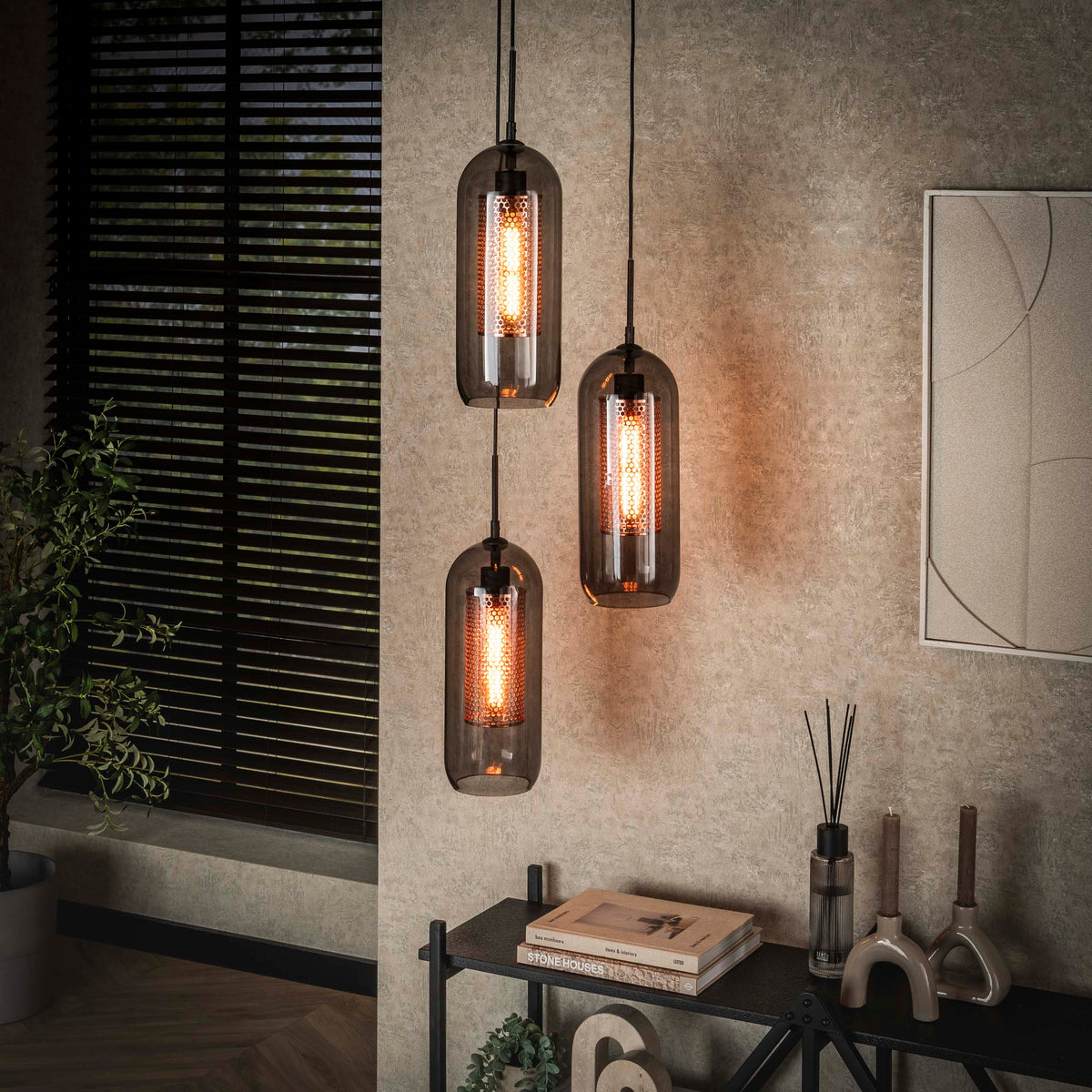 Hanglamp Smoke Mesh 3L